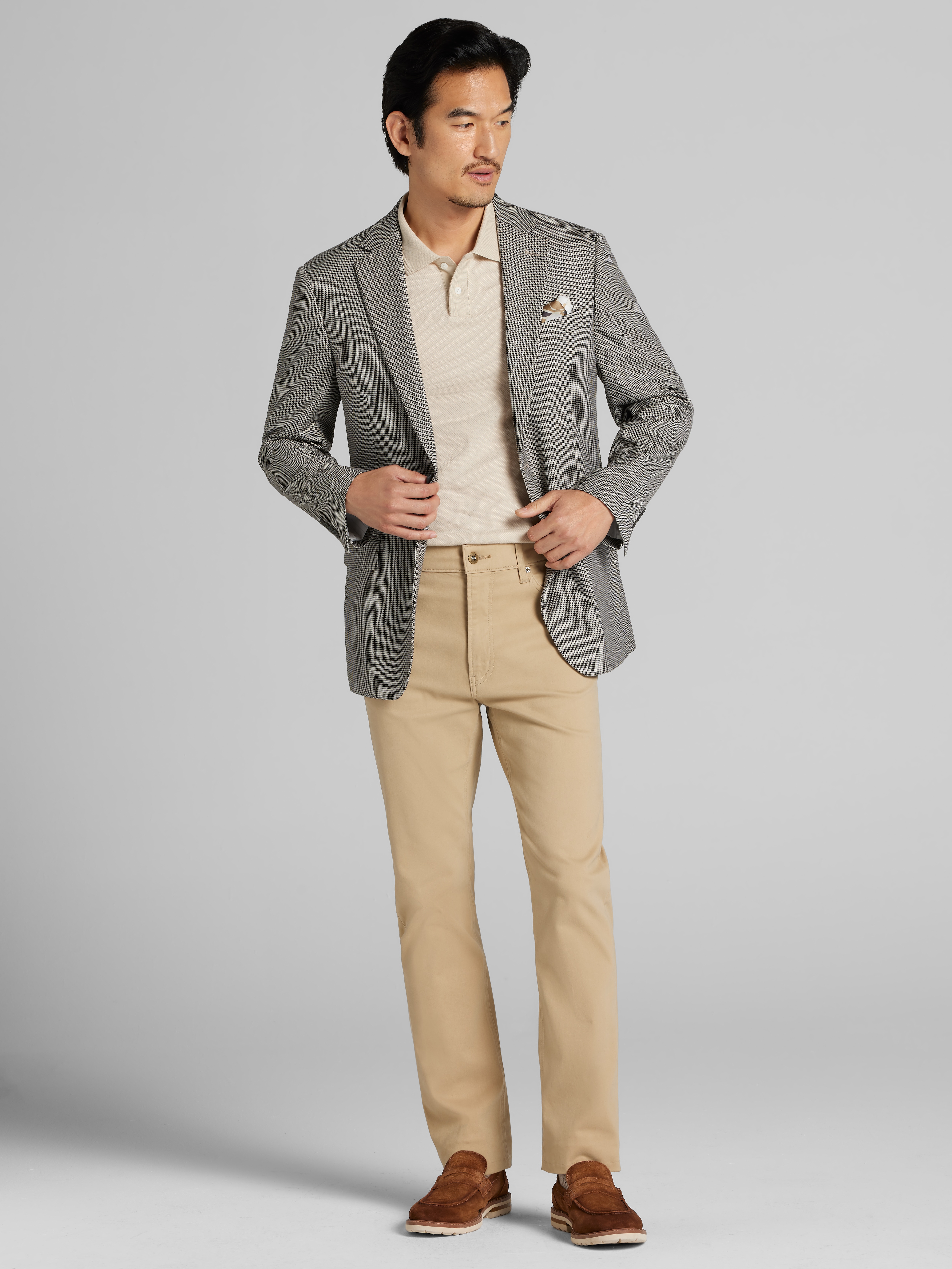 Modern Fit Houndstooth Sport Coat