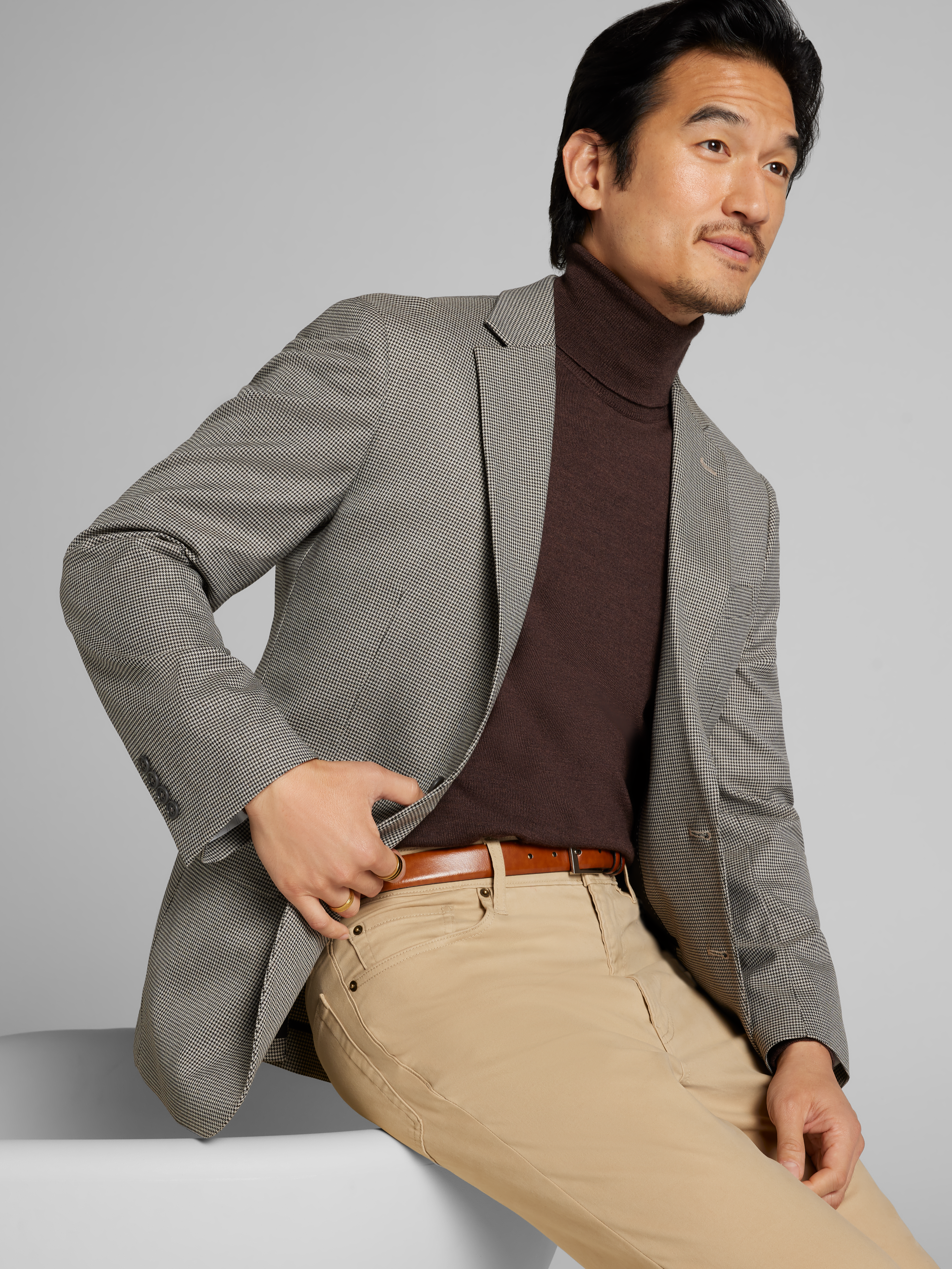 Modern Fit Houndstooth Sport Coat