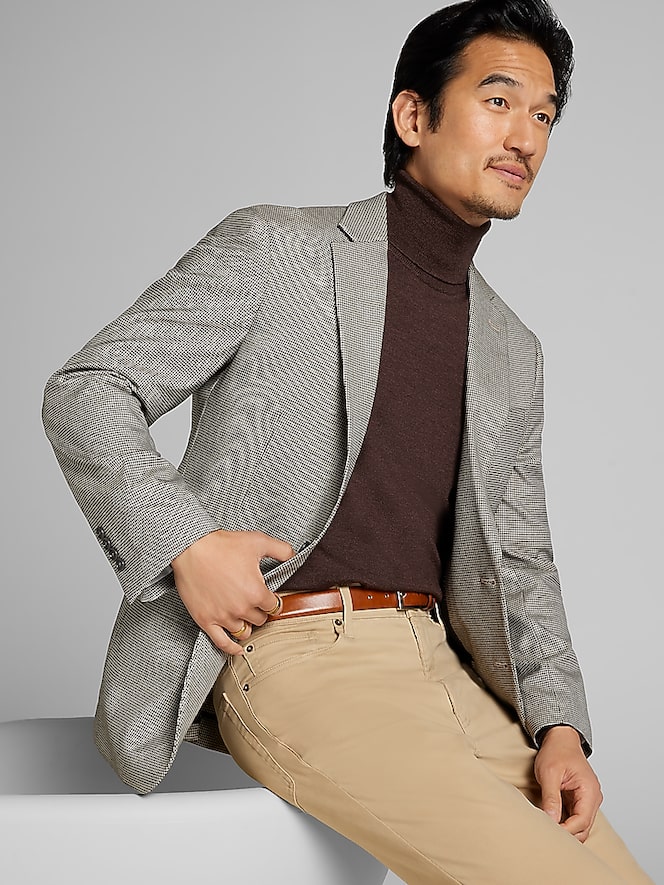 Wilke-Rodriguez Modern Fit Houndstooth Sport Coat