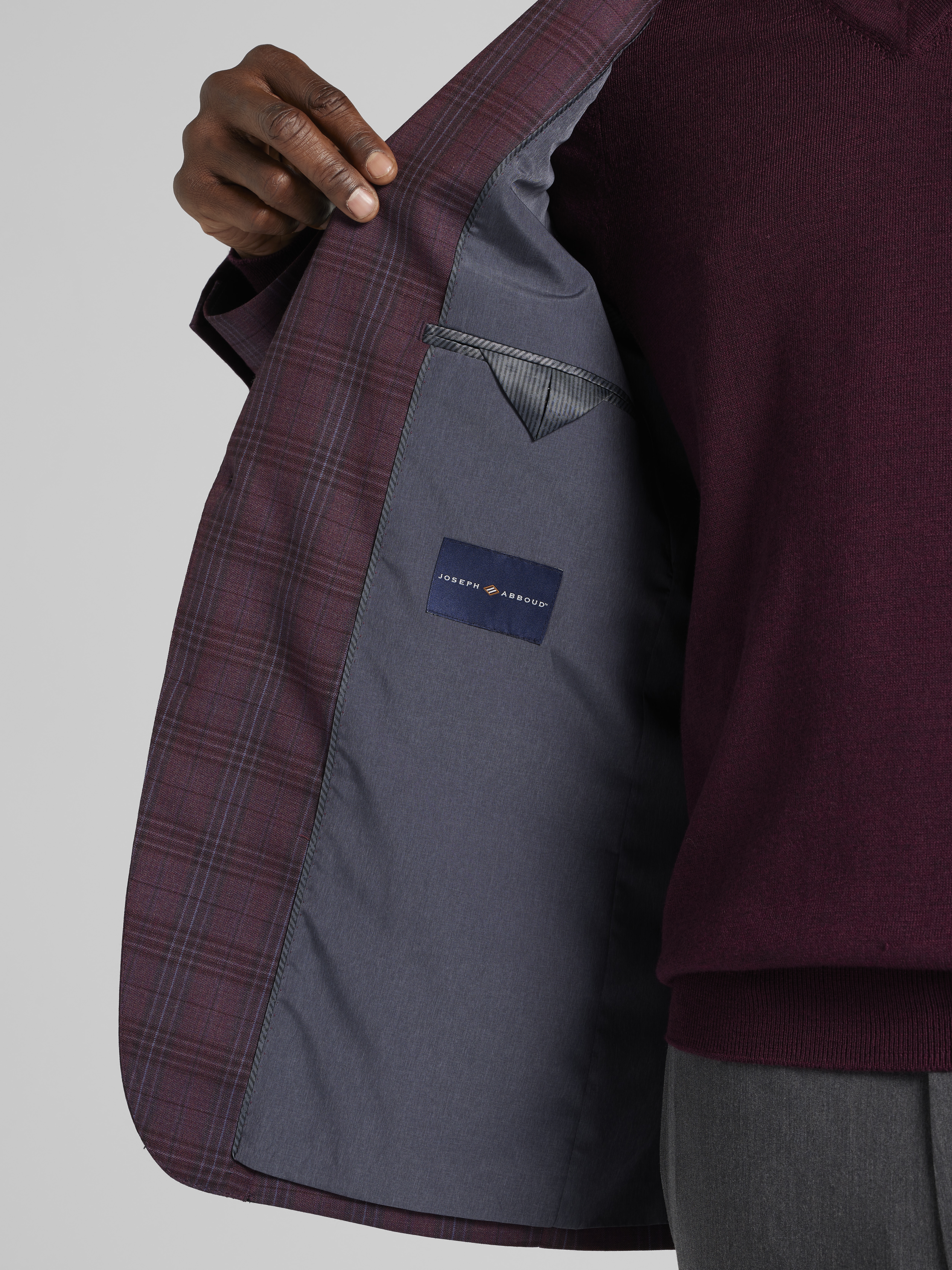 Modern Fit Plaid Sport Coat