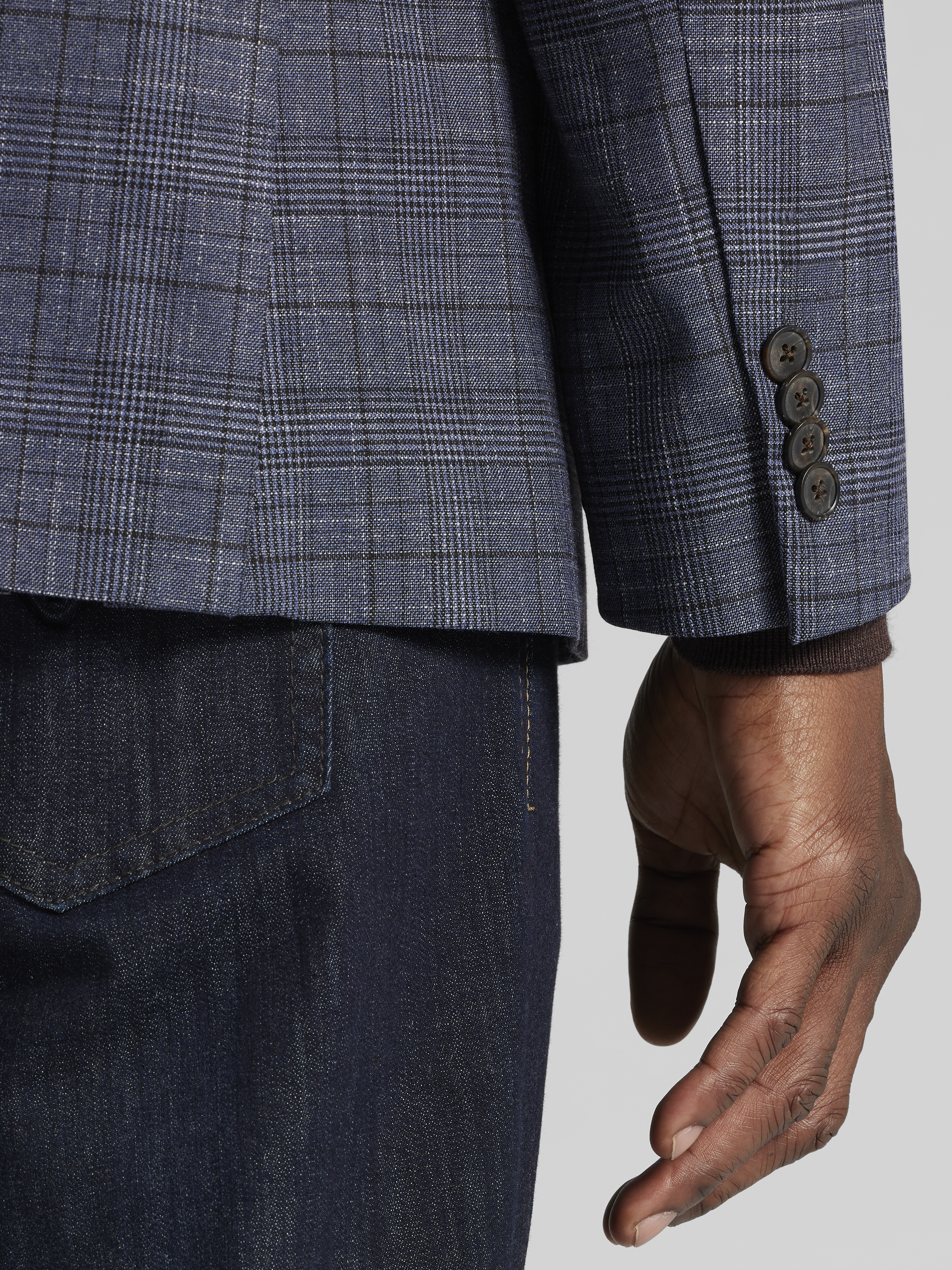 Classic Fit Plaid Sport Coat