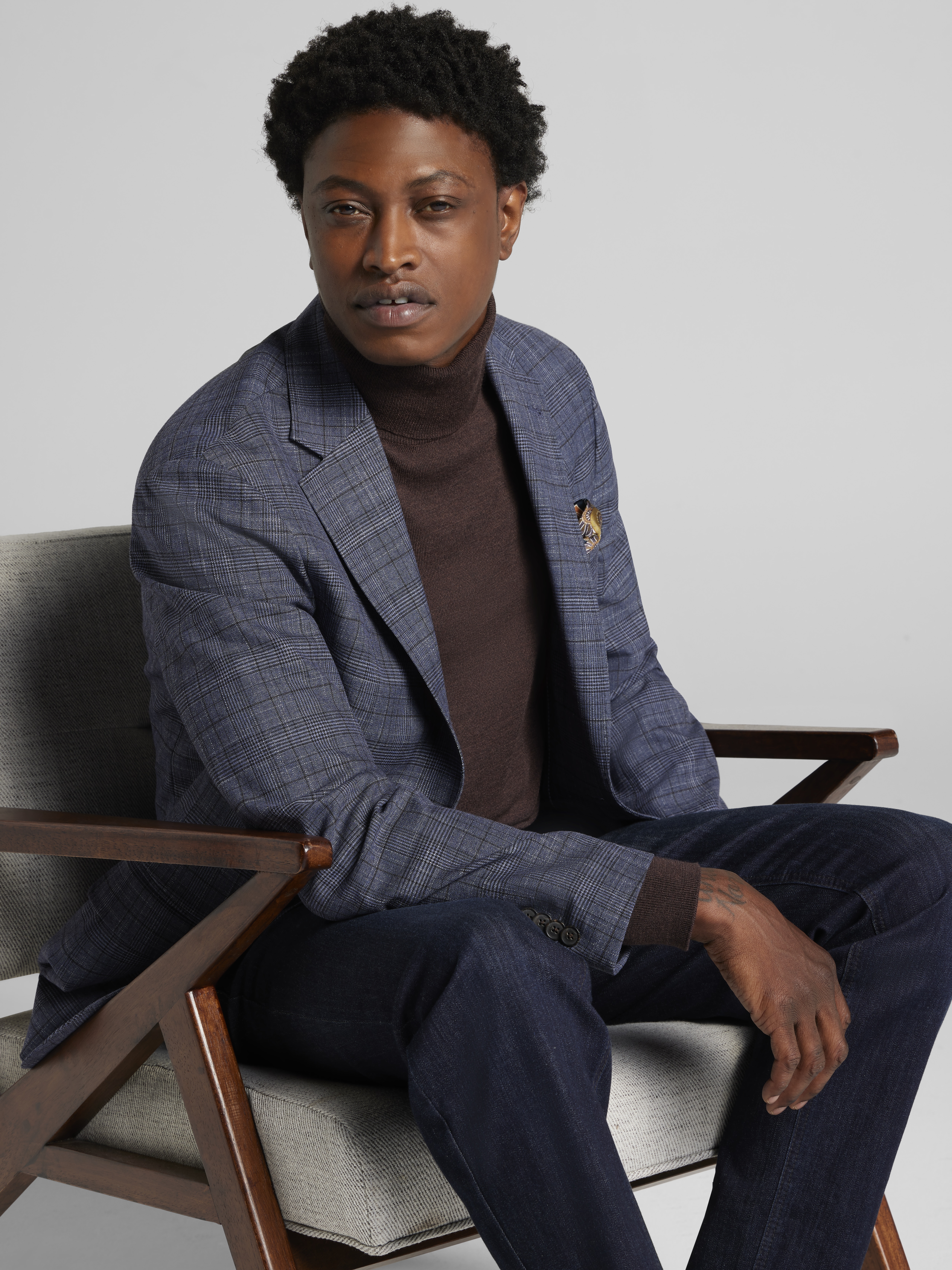 Classic Fit Plaid Sport Coat