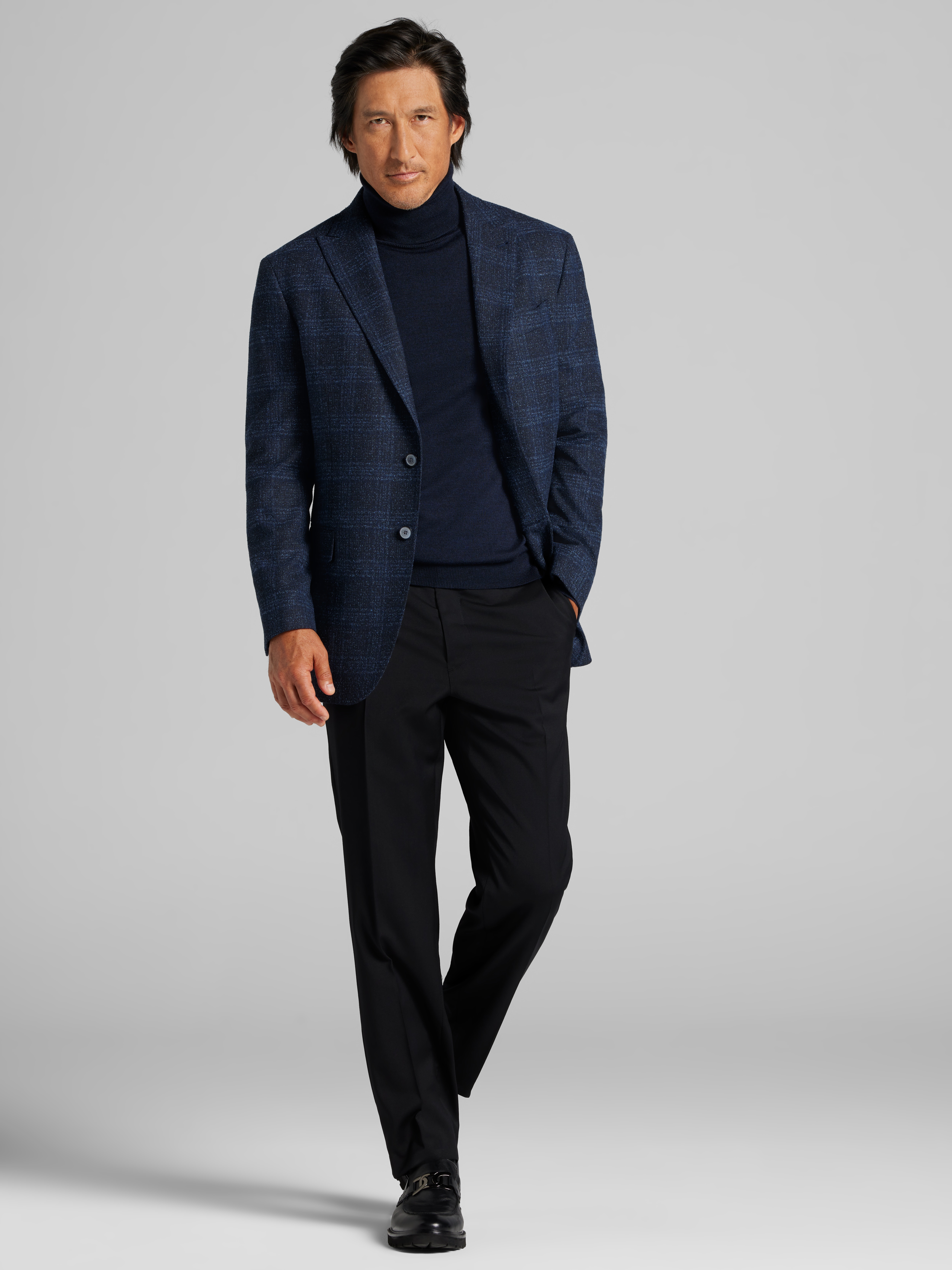 Modern Fit Plaid Sport Coat