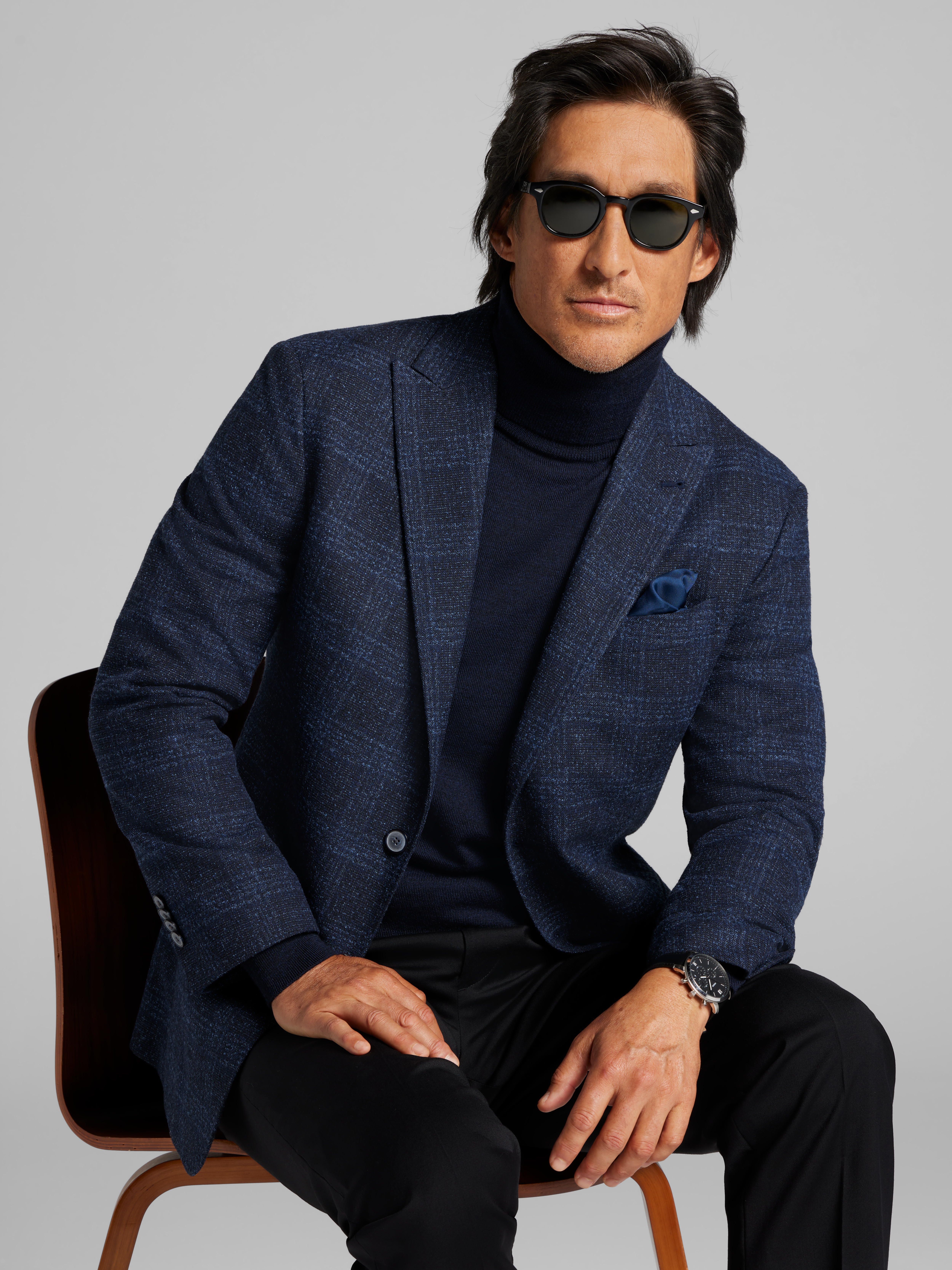 Modern Fit Plaid Sport Coat