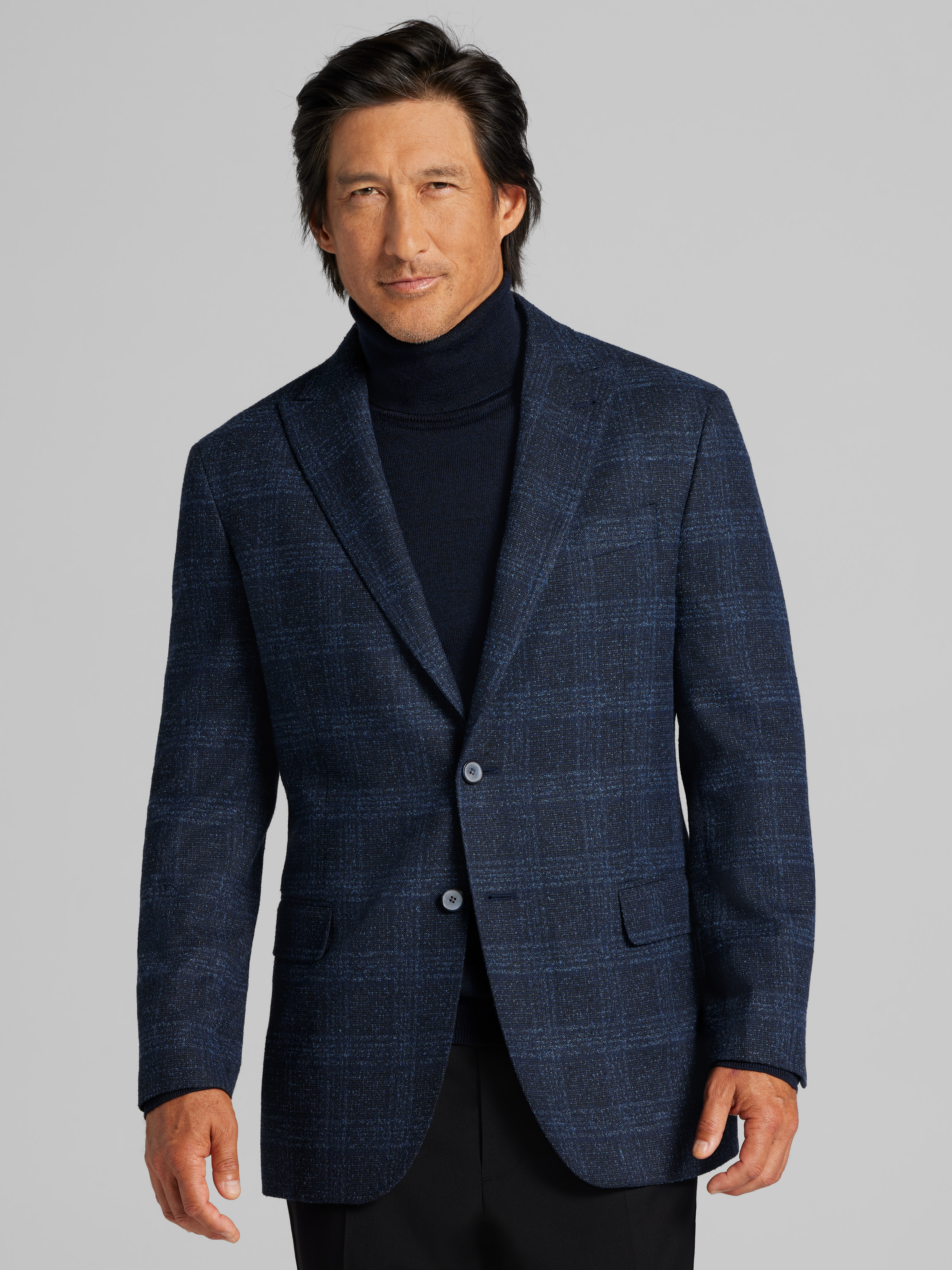 Modern Fit Plaid Sport Coat