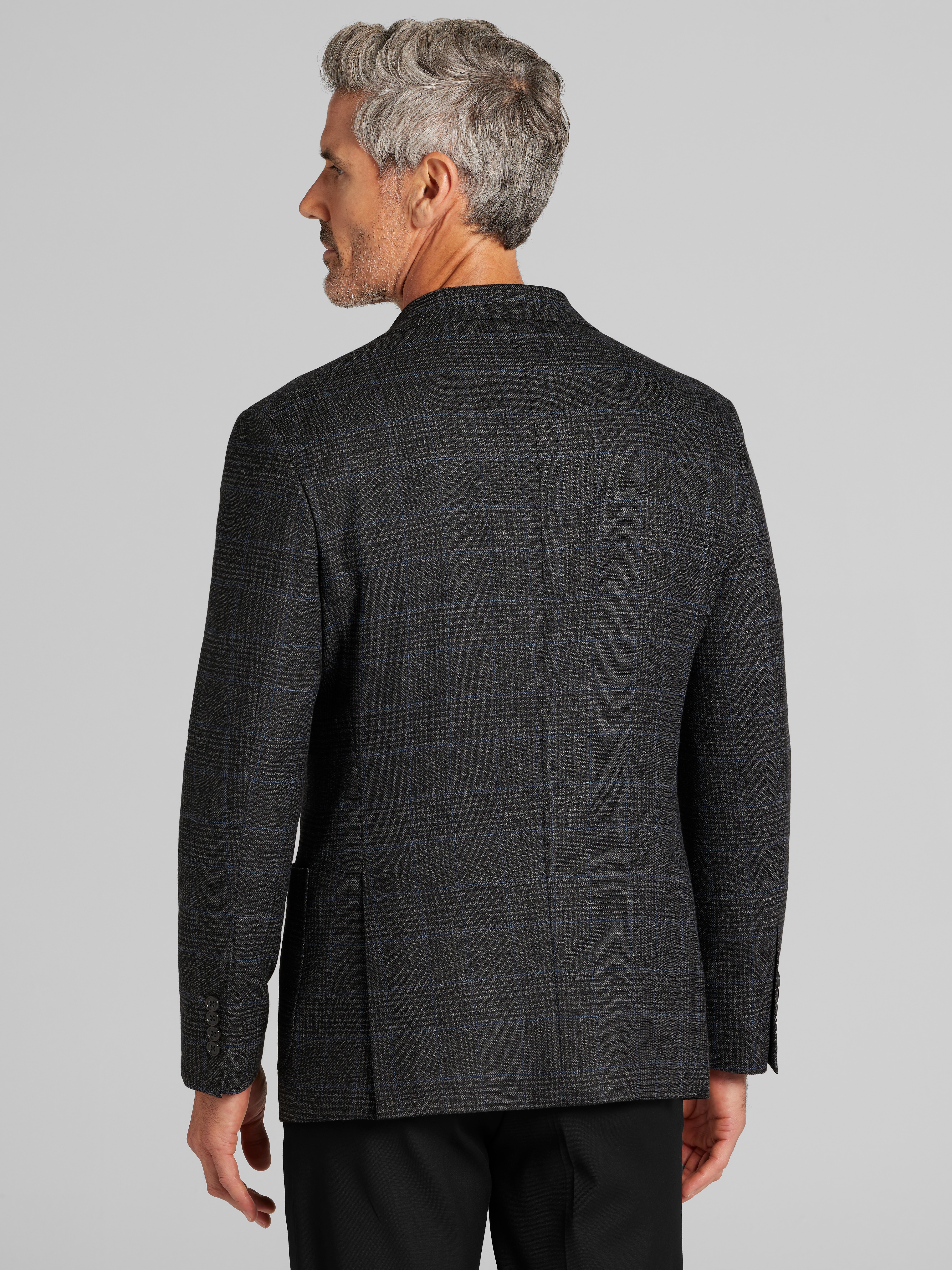 Modern Fit Plaid Sport Coat