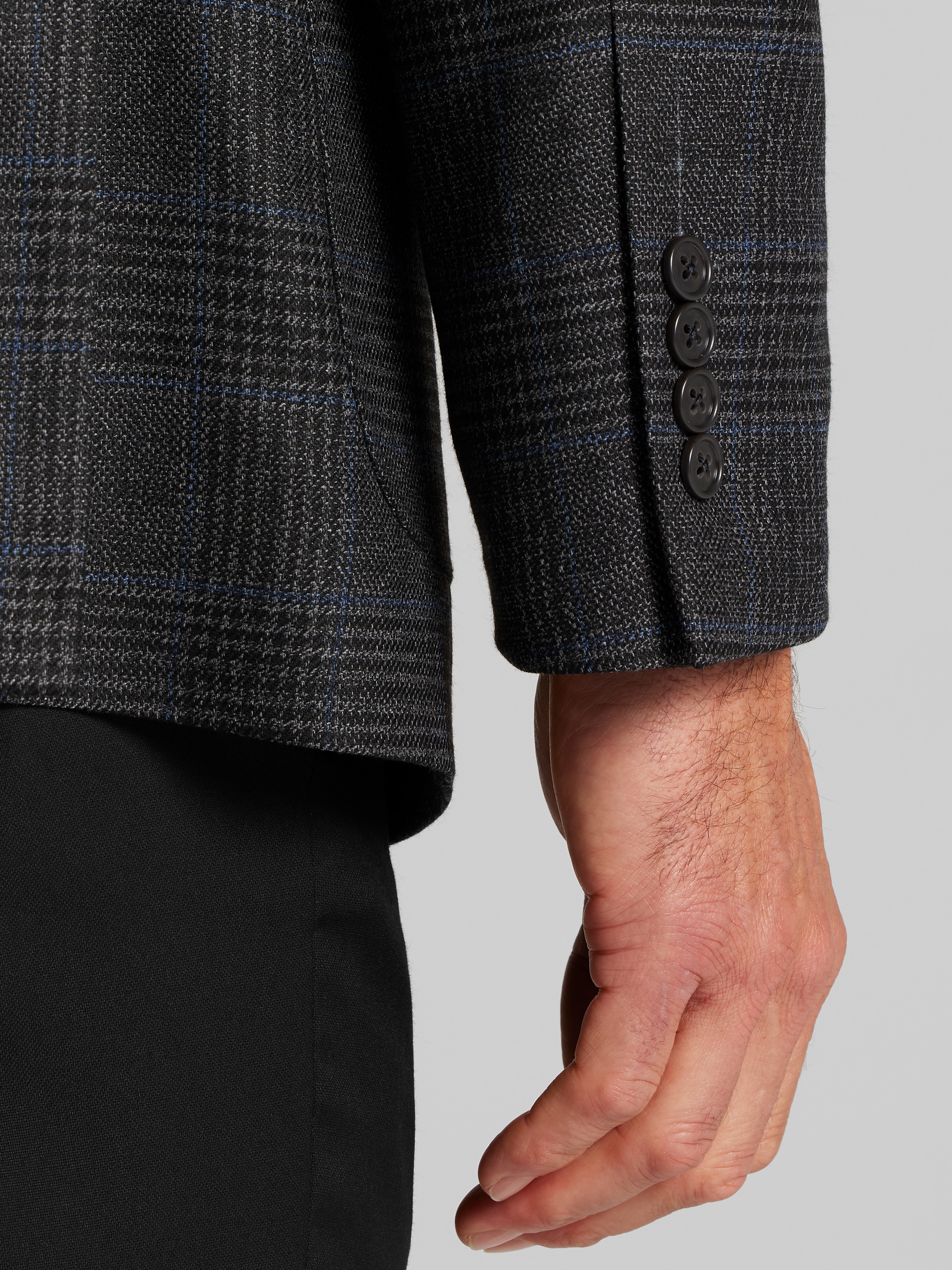 Modern Fit Plaid Sport Coat