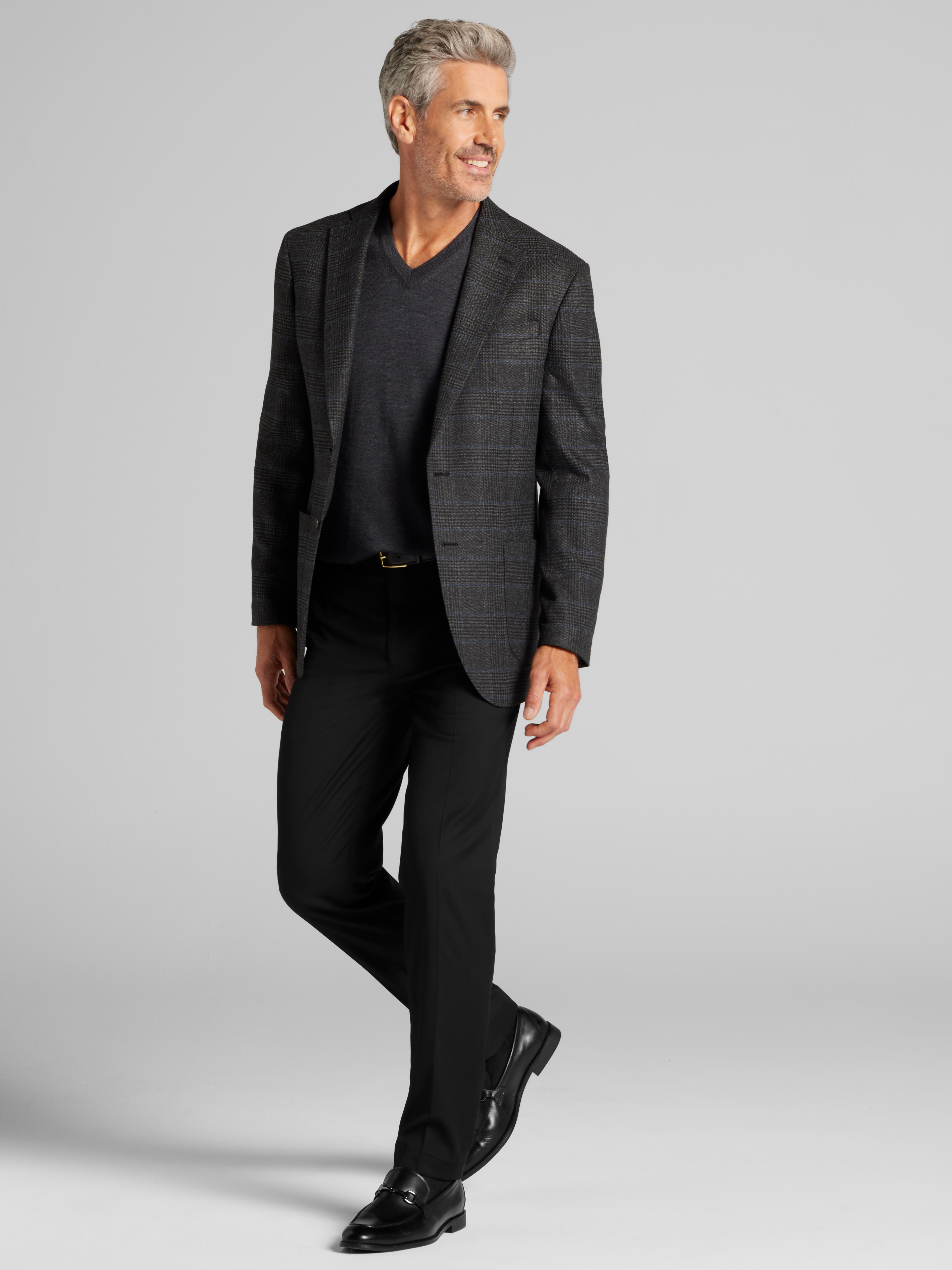 Modern Fit Plaid Sport Coat