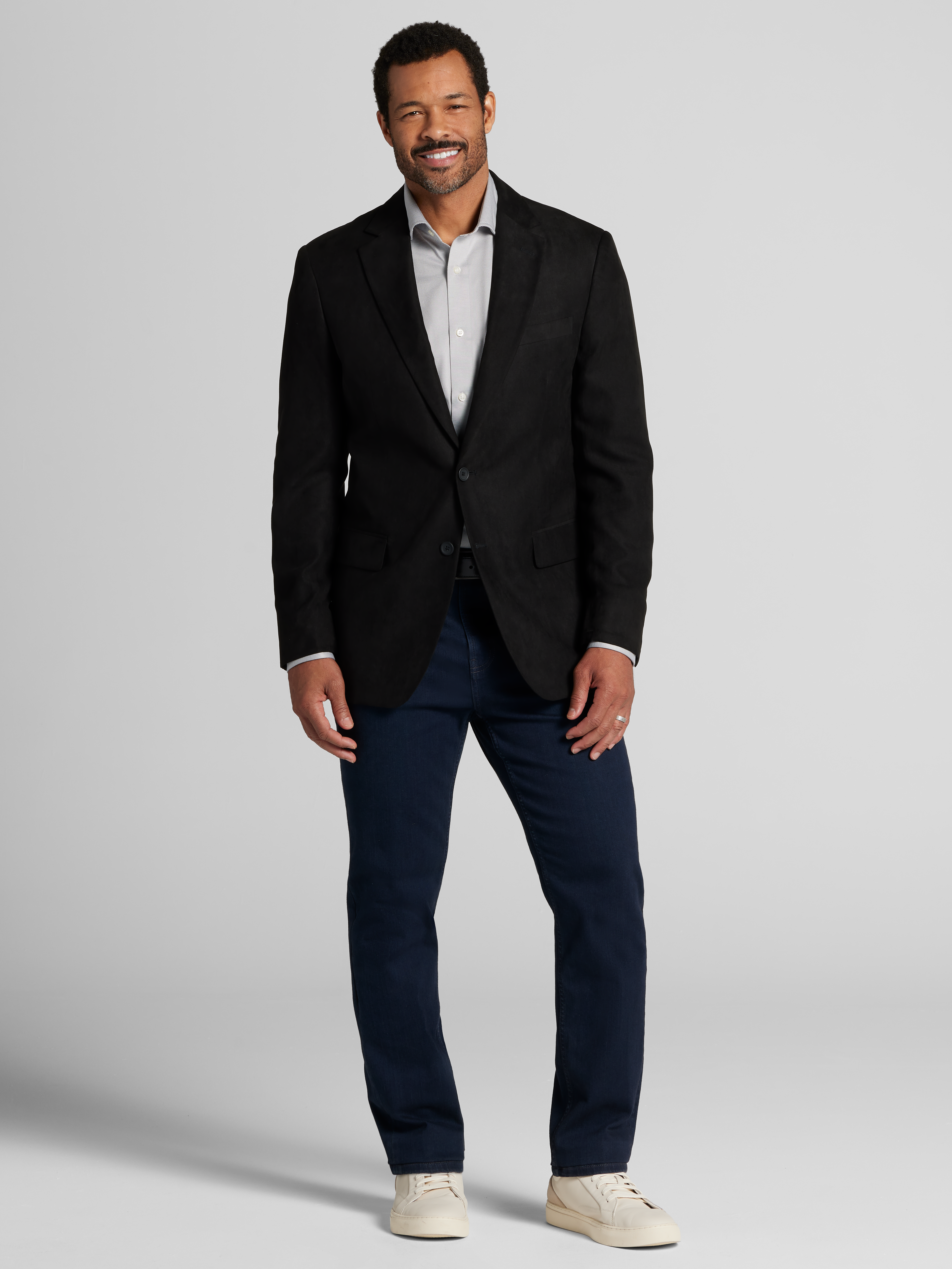 Modern Fit Faux Suede Sport Coat