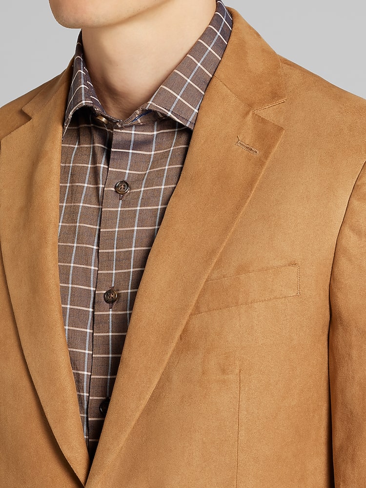 Modern Fit Faux Suede Sport Coat