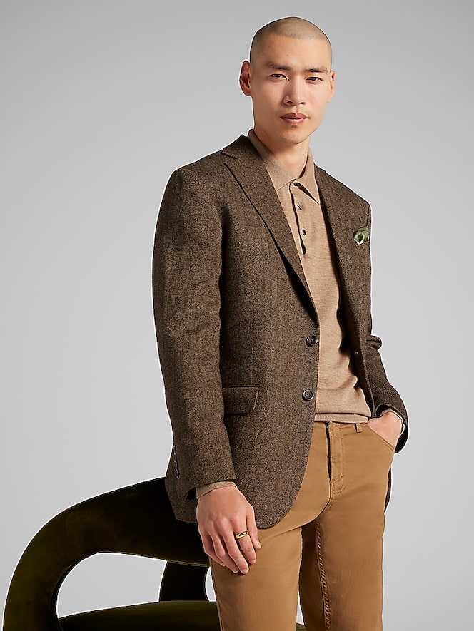 Wilke-Rodriguez Modern Fit Herringbone Jacket