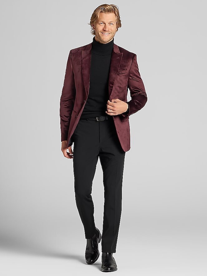 Egara Skinny Fit Velvet Dinner Jacket