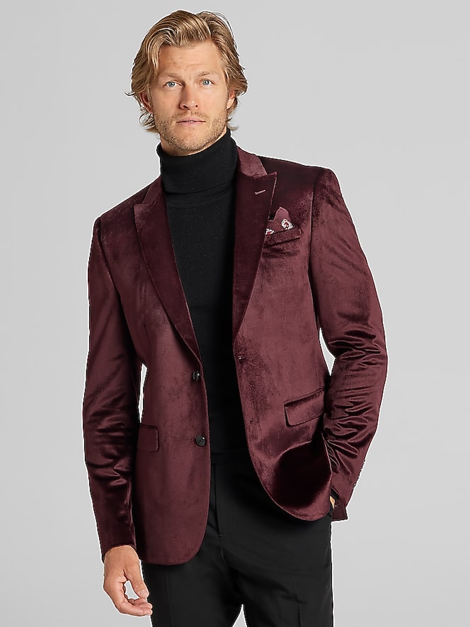 Egara Skinny Fit Velvet Dinner Jacket
