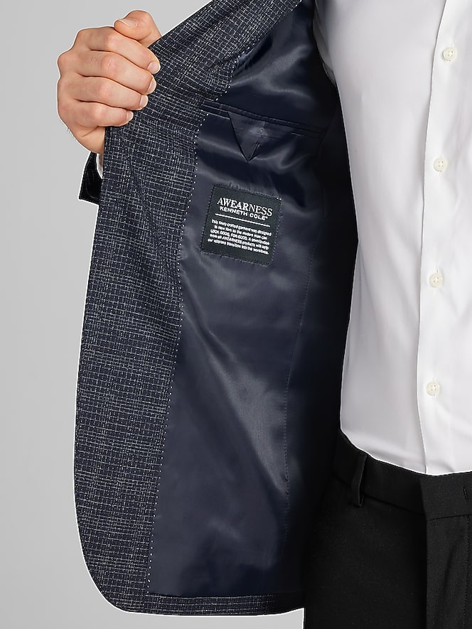 Awearness Kenneth Cole Slim Fit Grid Sport Coat