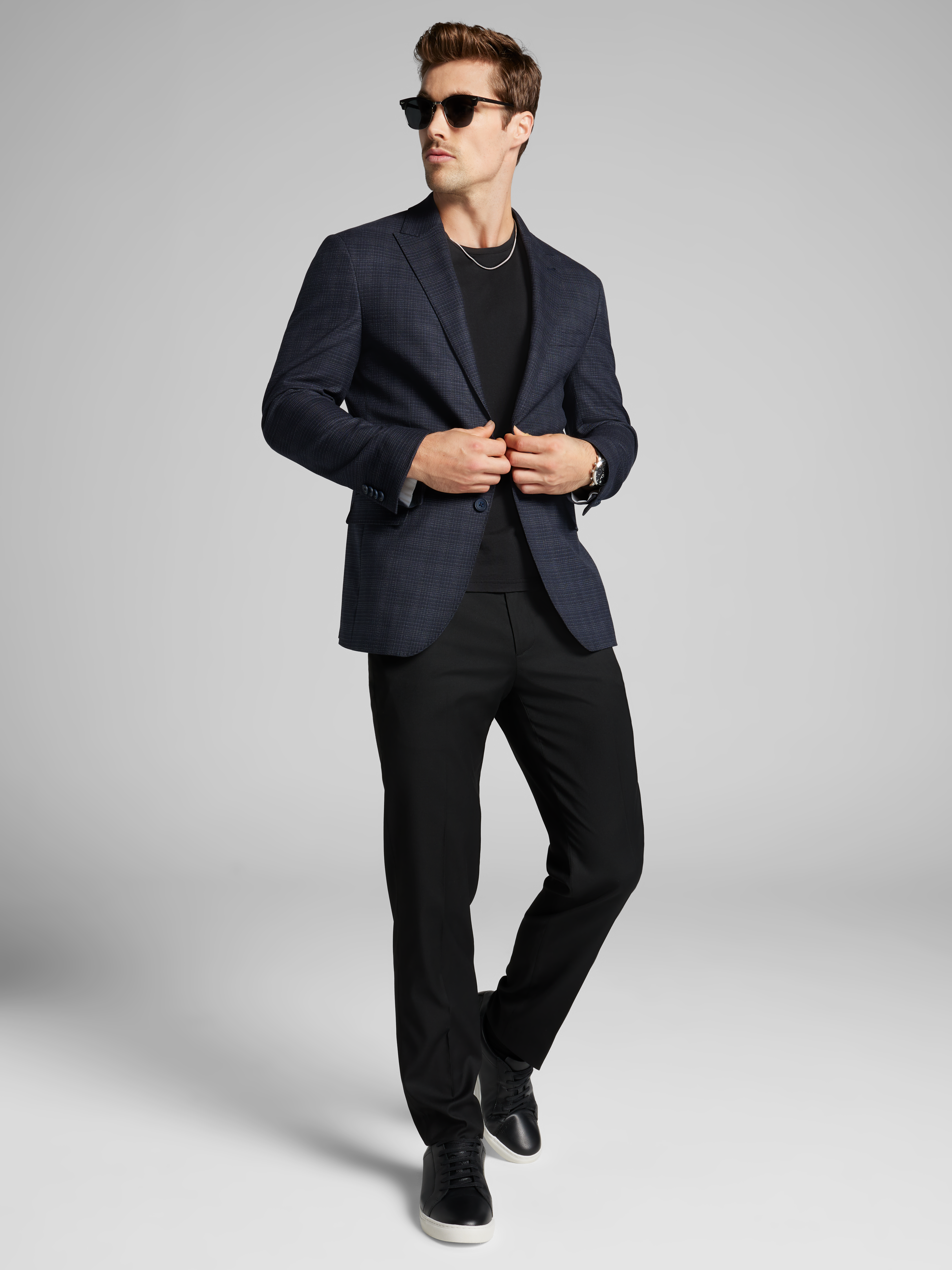 Slim Fit Grid Sport Coat