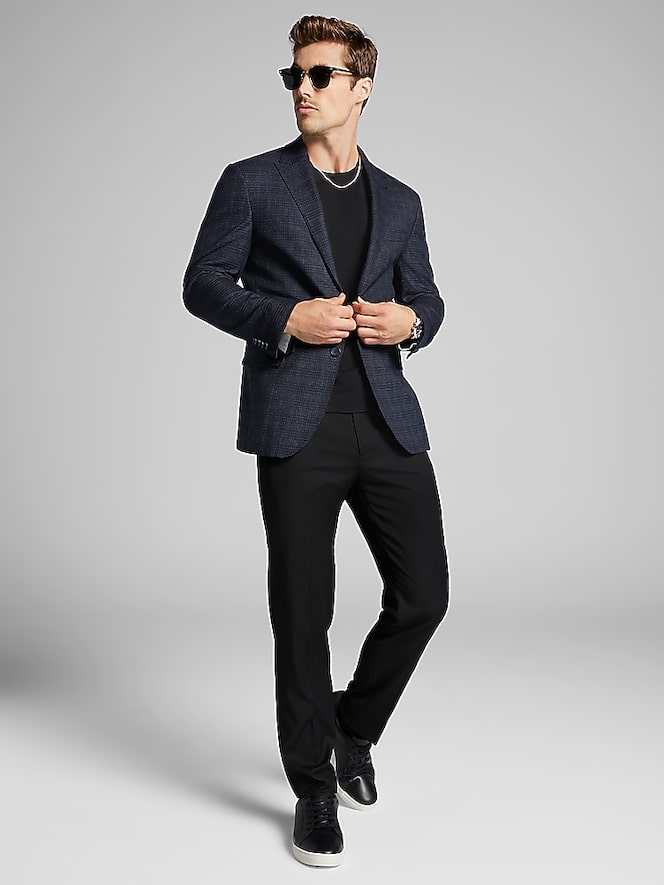 Awearness Kenneth Cole Slim Fit Grid Sport Coat