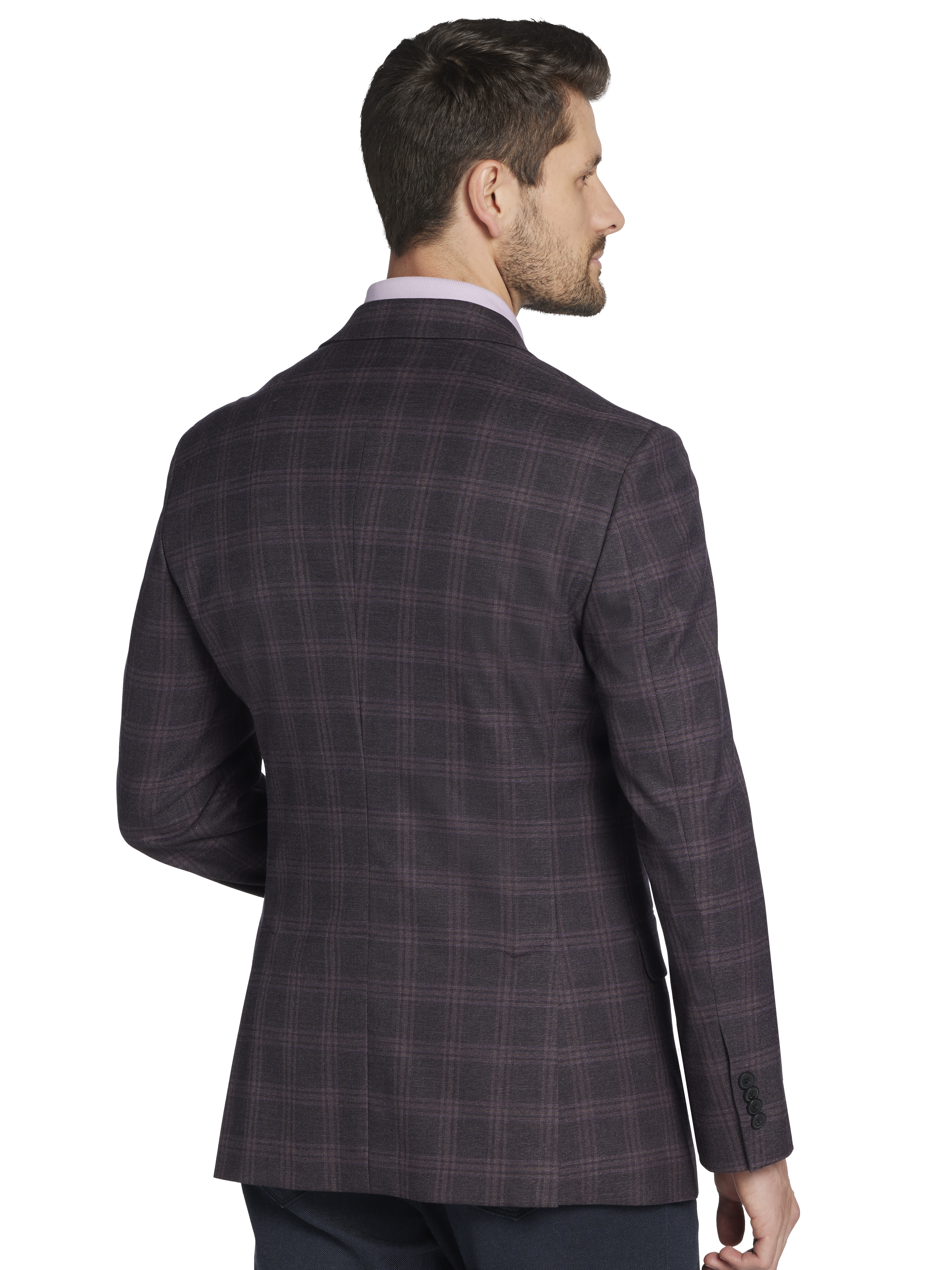 Modern Fit Plaid Sport Coat