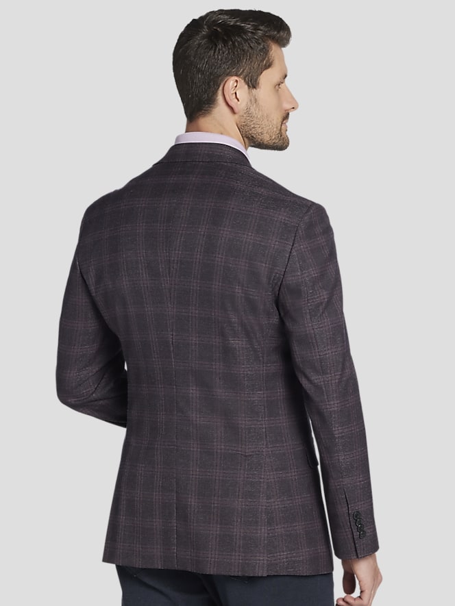 Awearness Kenneth Cole Modern Fit Plaid Sport Coat