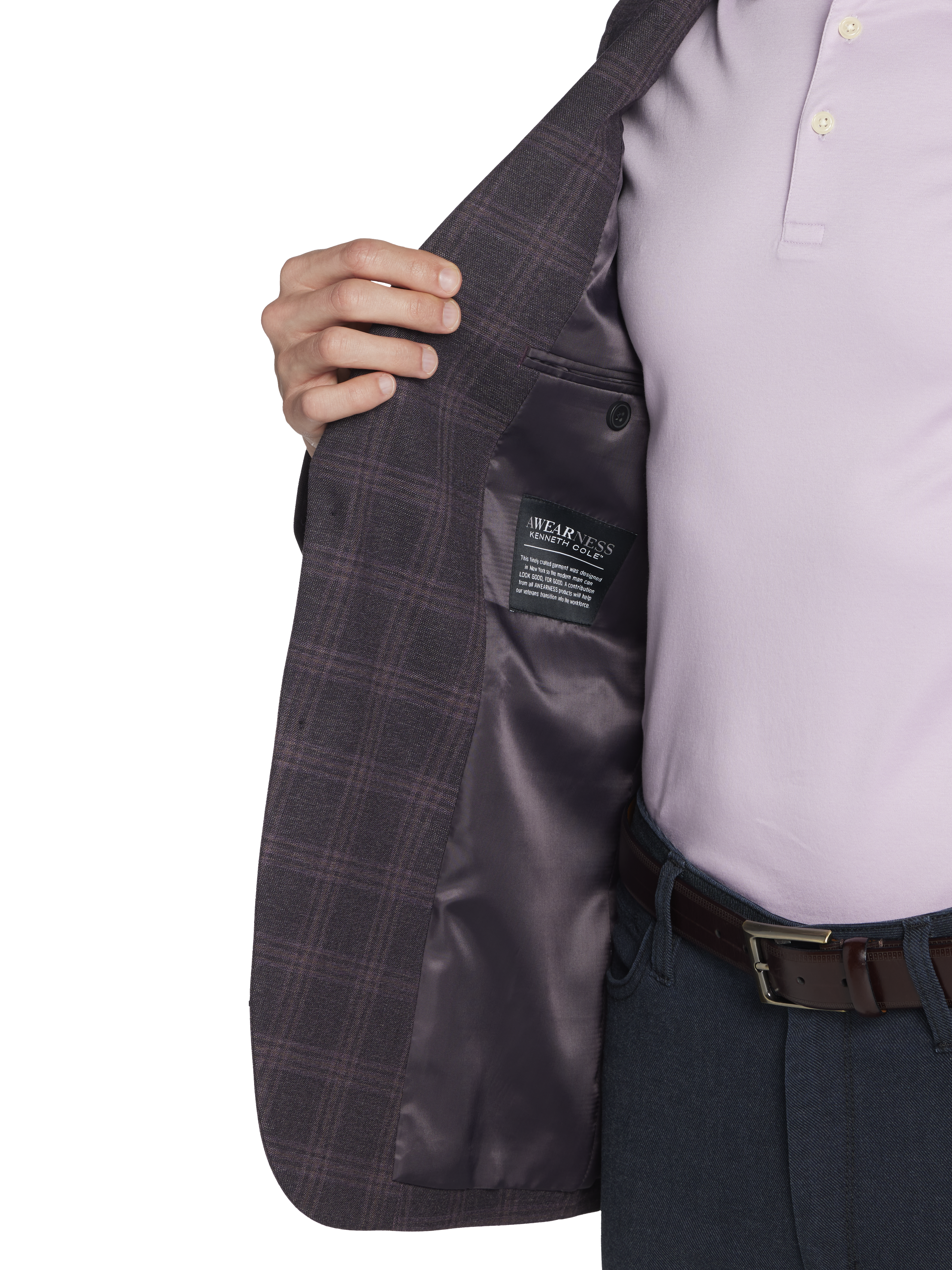 Modern Fit Plaid Sport Coat