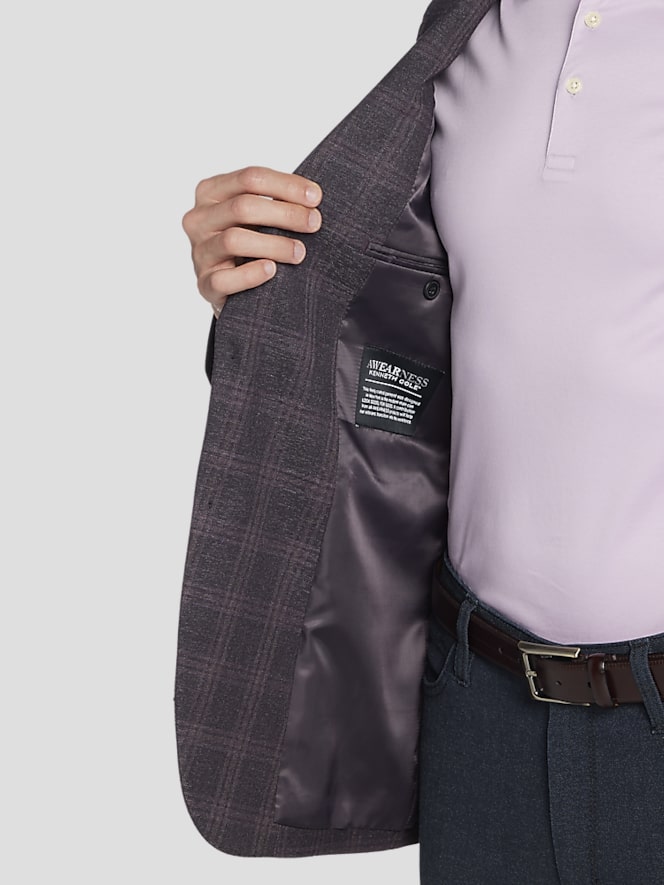 Awearness Kenneth Cole Modern Fit Plaid Sport Coat