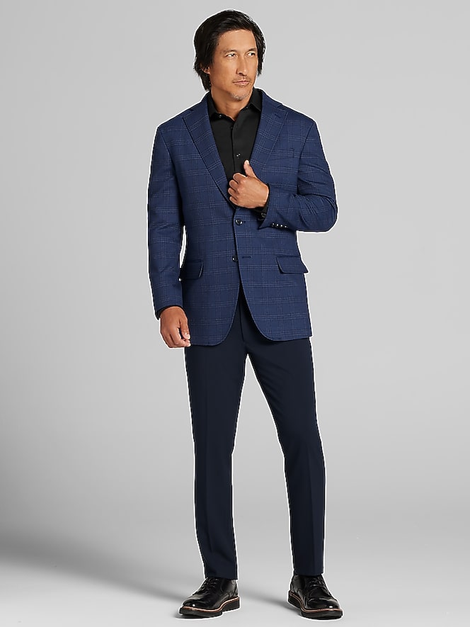 Wilke-Rodriguez Modern Fit Windowpane Sport Coat