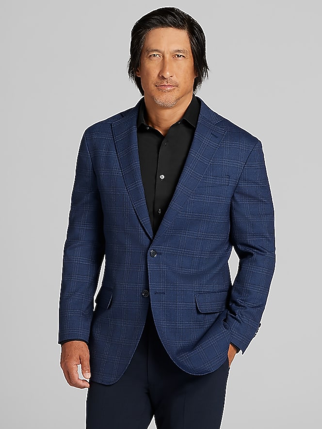 Wilke-Rodriguez Modern Fit Windowpane Sport Coat