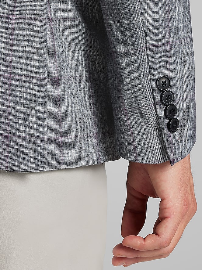 Calvin Klein Slim Fit Wool Blend Plaid Sport Coat