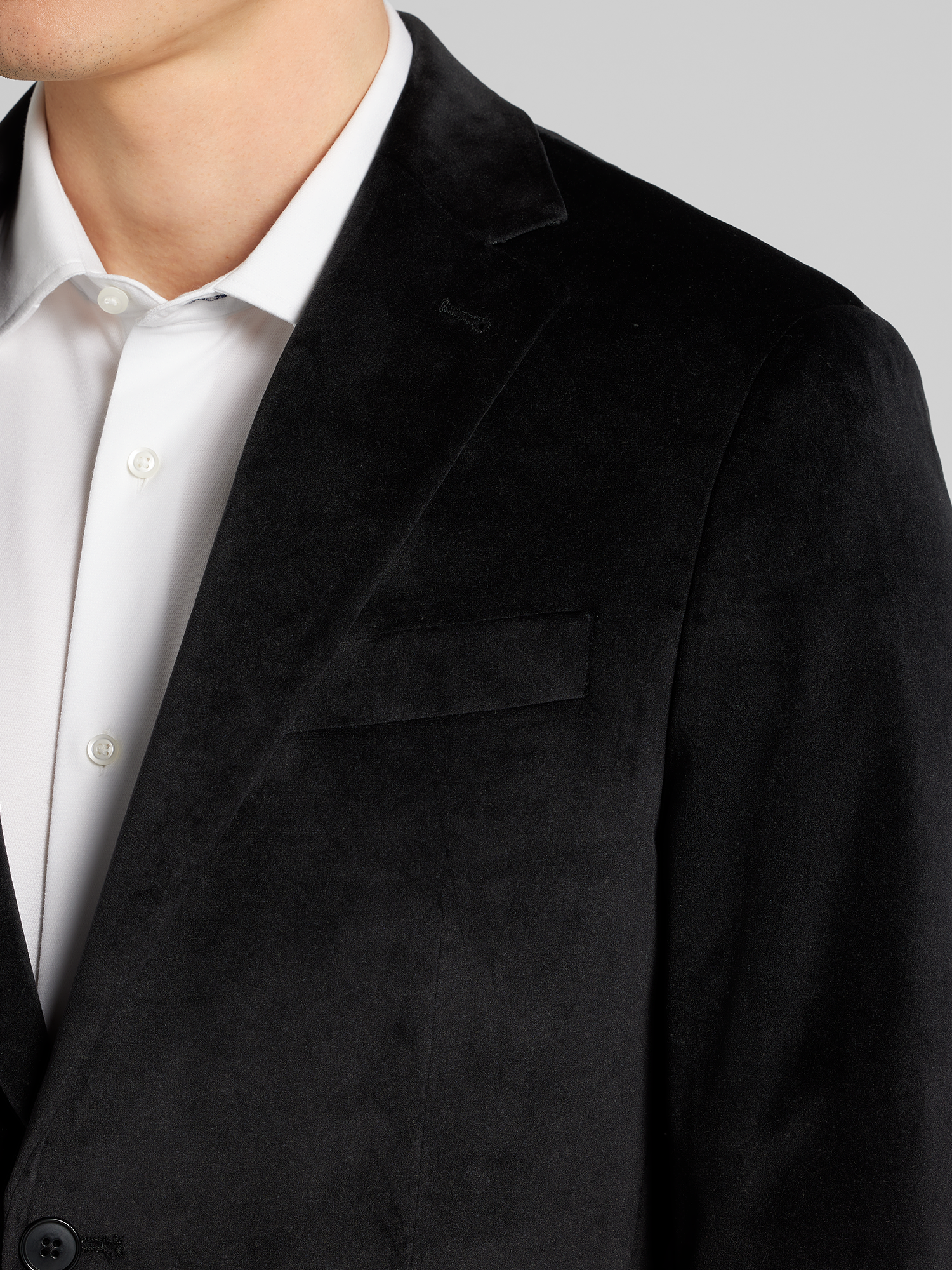 Modern Fit Notch Lapel Velvet Sport Coat