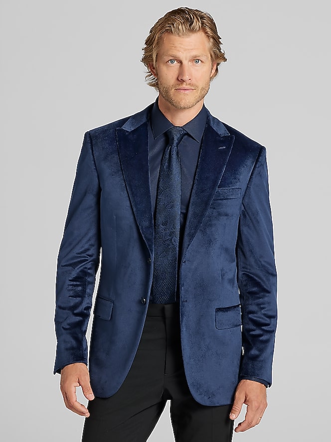 Egara Slim Fit Velvet Sport Coat