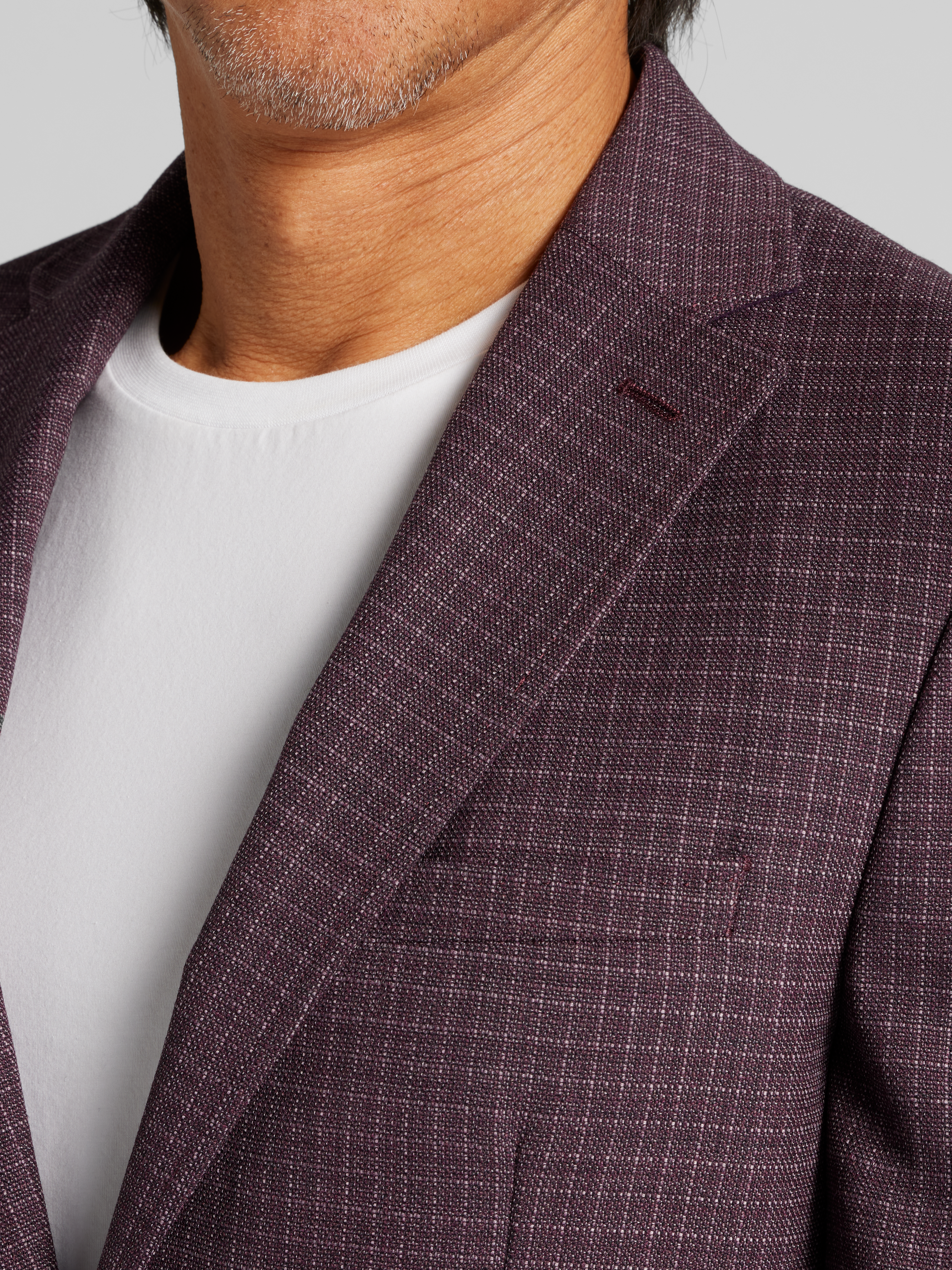 Slim Fit Wool Blend Check Sport Coat