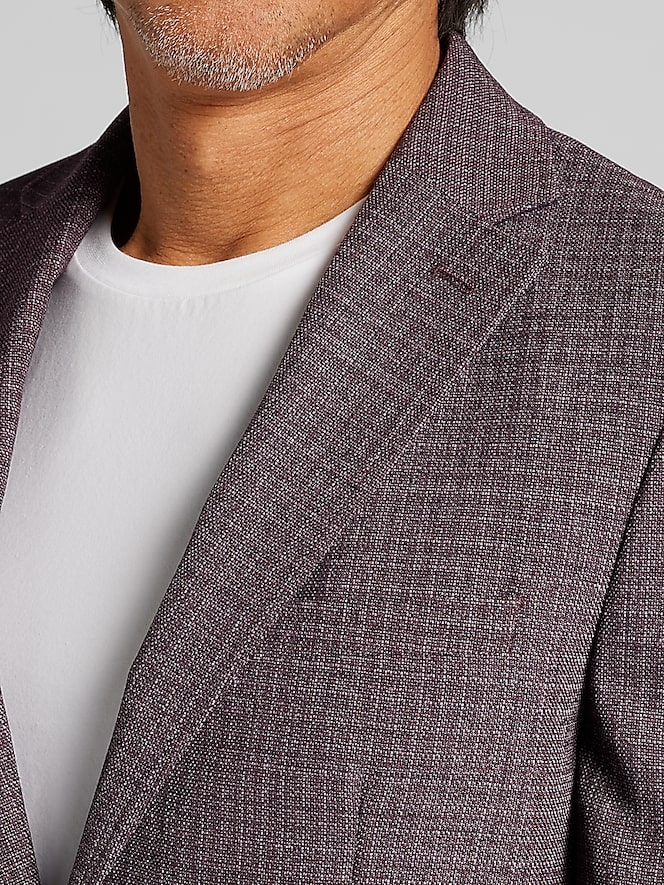 Calvin Klein Slim Fit Wool Blend Check Sport Coat