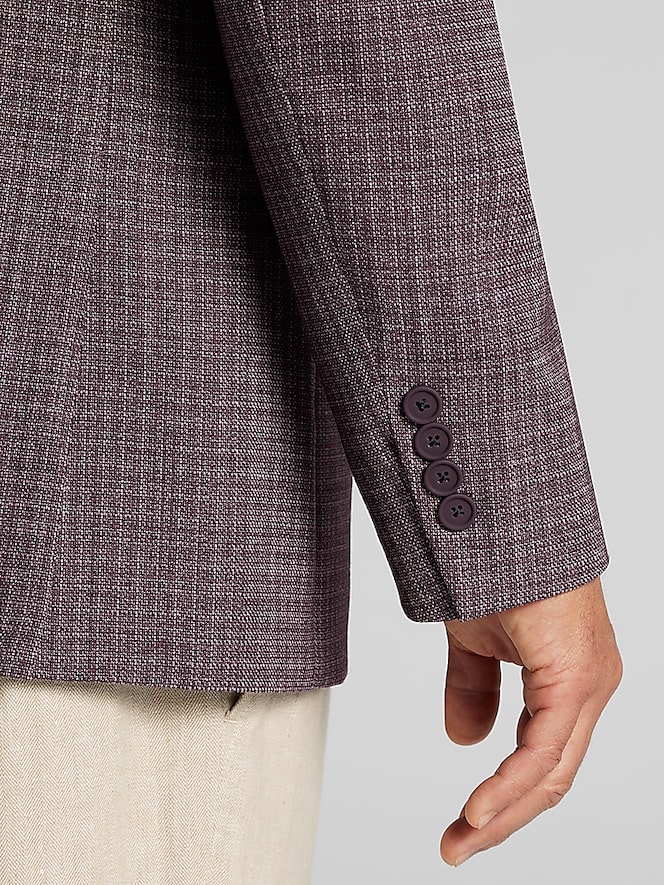 Calvin Klein Slim Fit Wool Blend Check Sport Coat