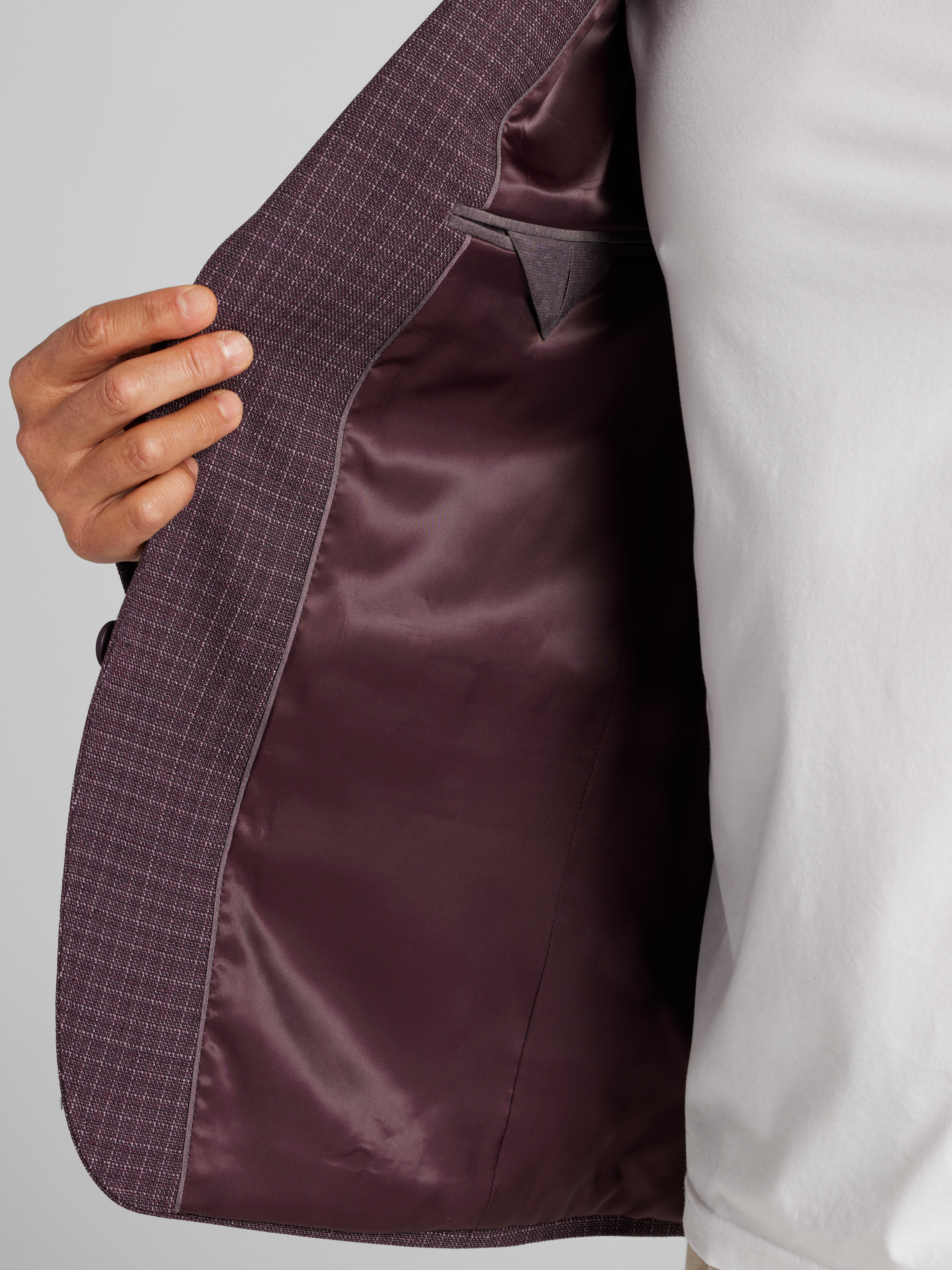 Slim Fit Wool Blend Check Sport Coat