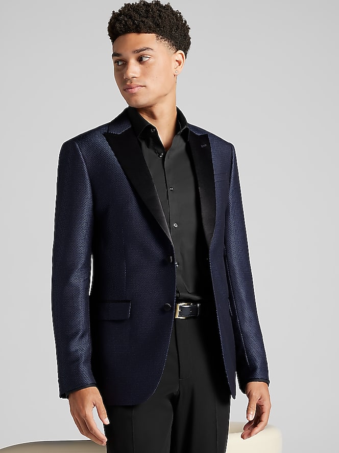 Egara Skinny Fit Tic Dinner Jacket