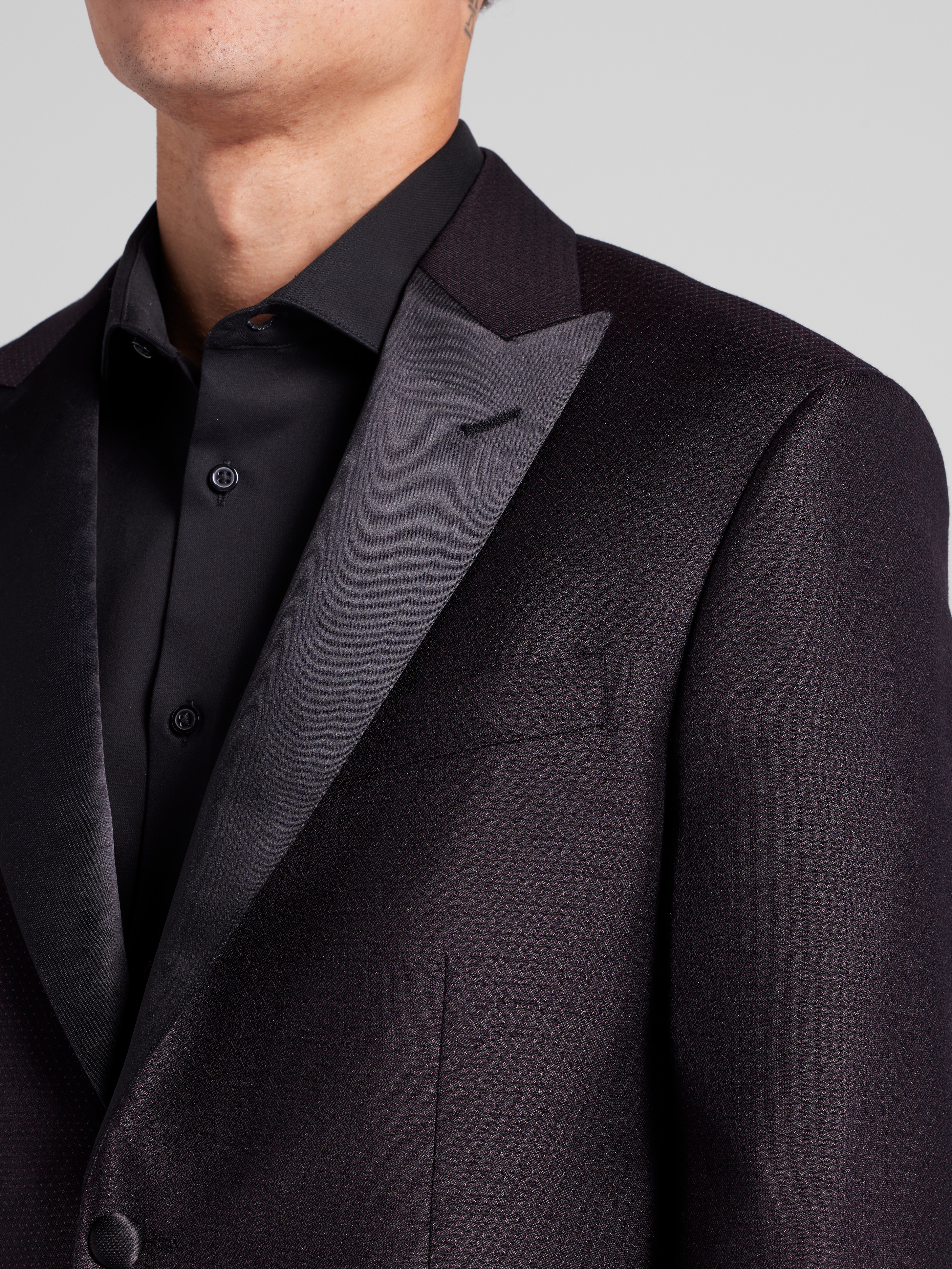 Slim Fit Satin Lapel Dinner Jacket