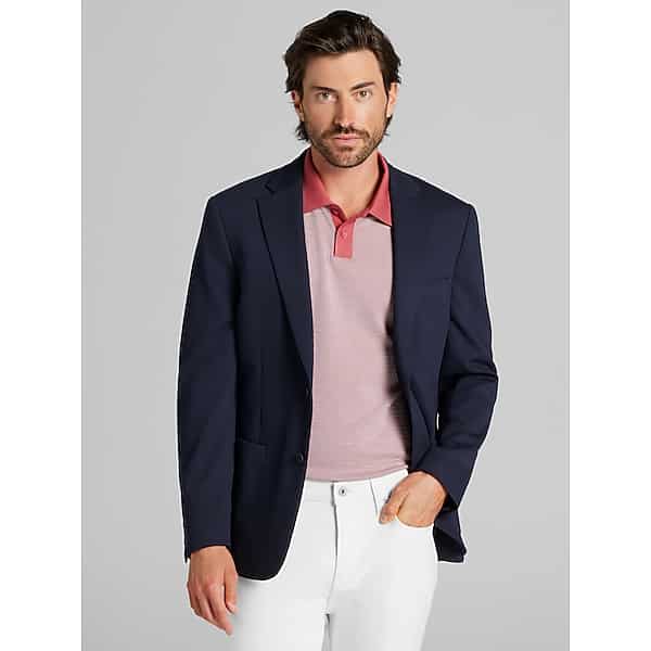 Calvin Klein Men's Slim Fit Blazer Navy Solid - Size: 50 Regular TMW17J950201