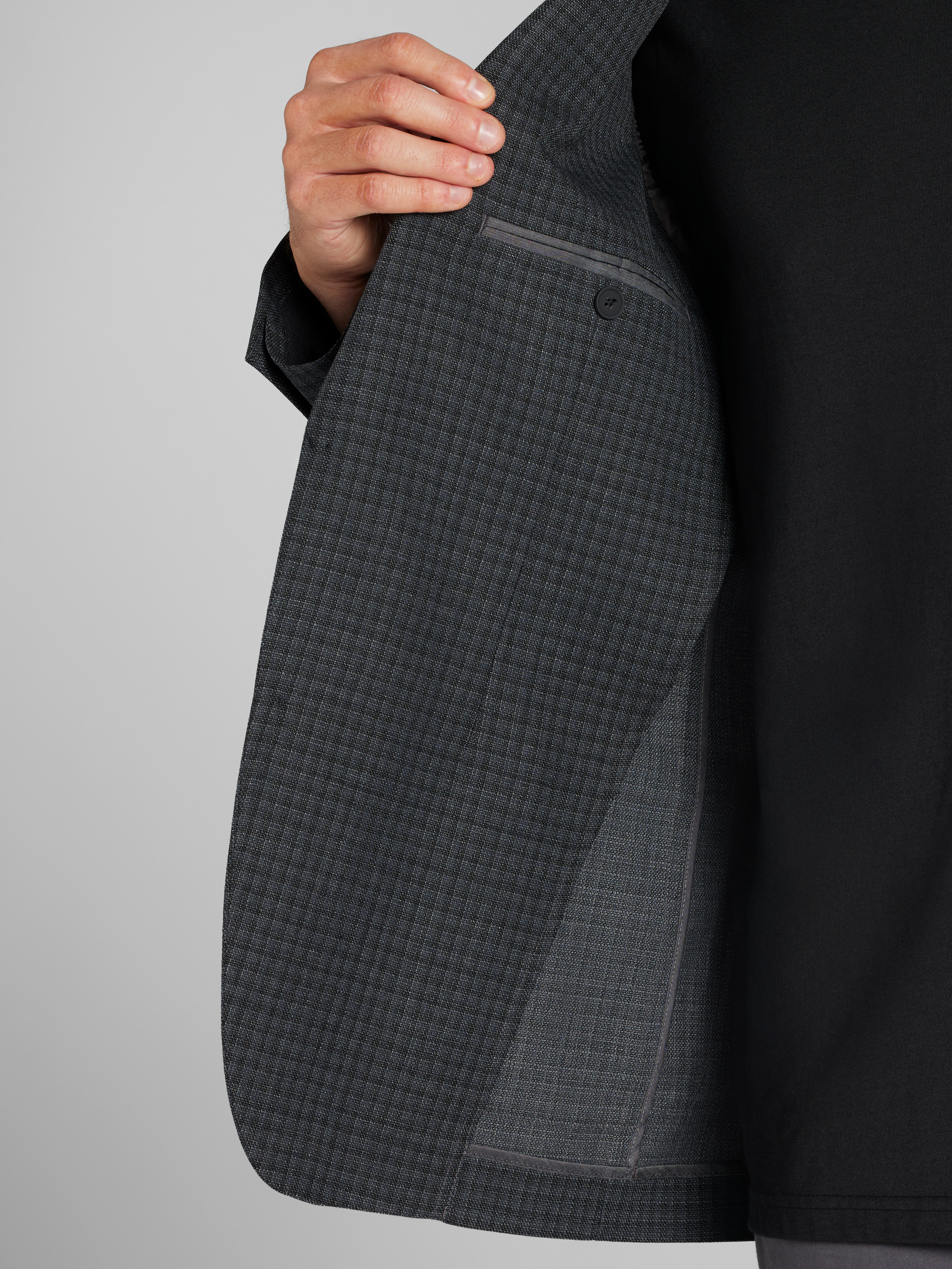 Slim Fit Wool Blend Check Sport Coat