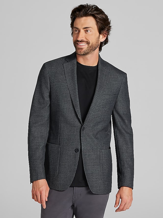 Calvin Klein Slim Fit Wool Blend Check Sport Coat