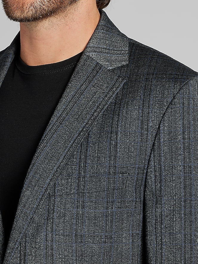 Calvin Klein Slim Fit Plaid Sport Coat