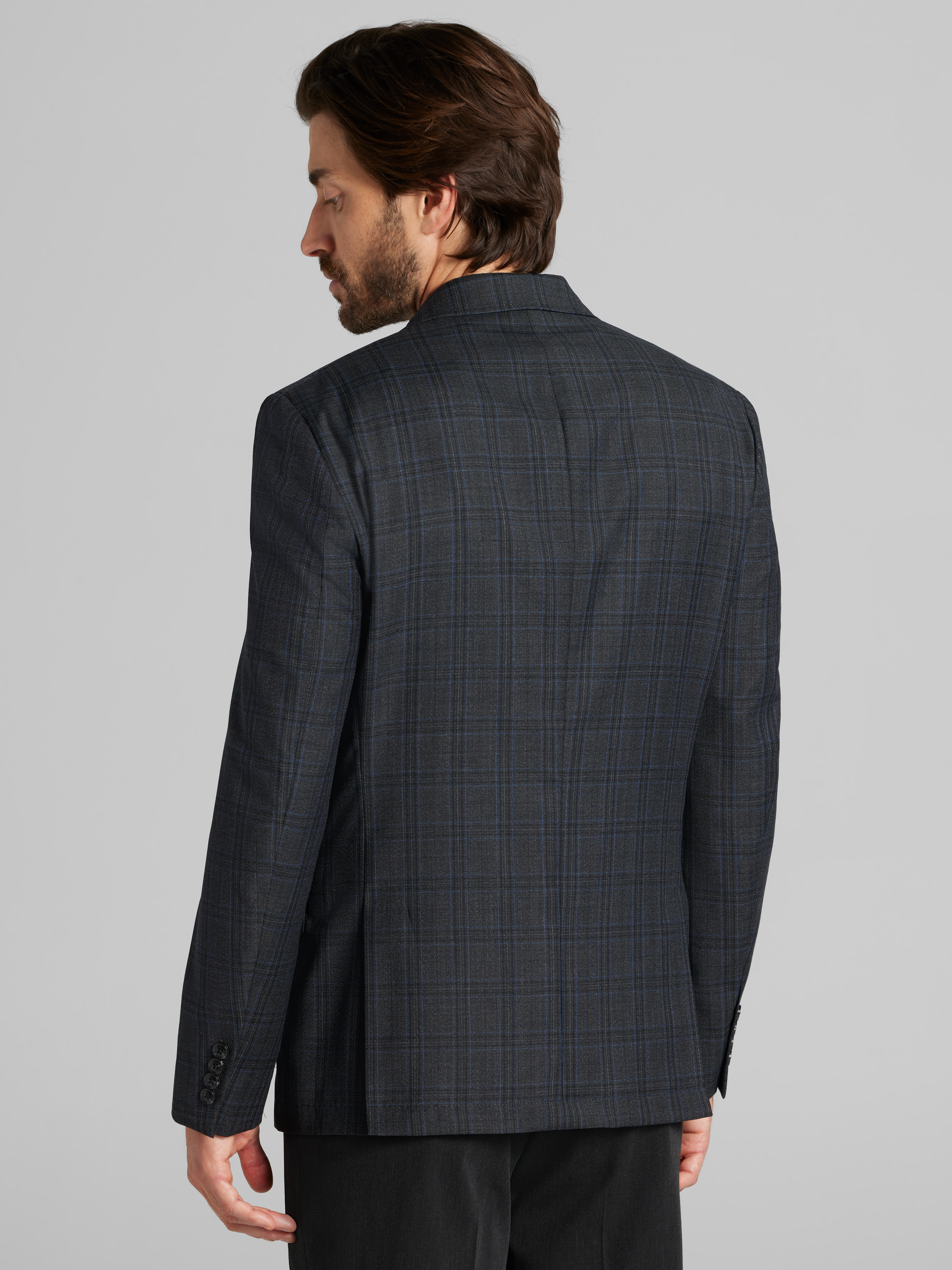 Slim Fit Plaid Sport Coat