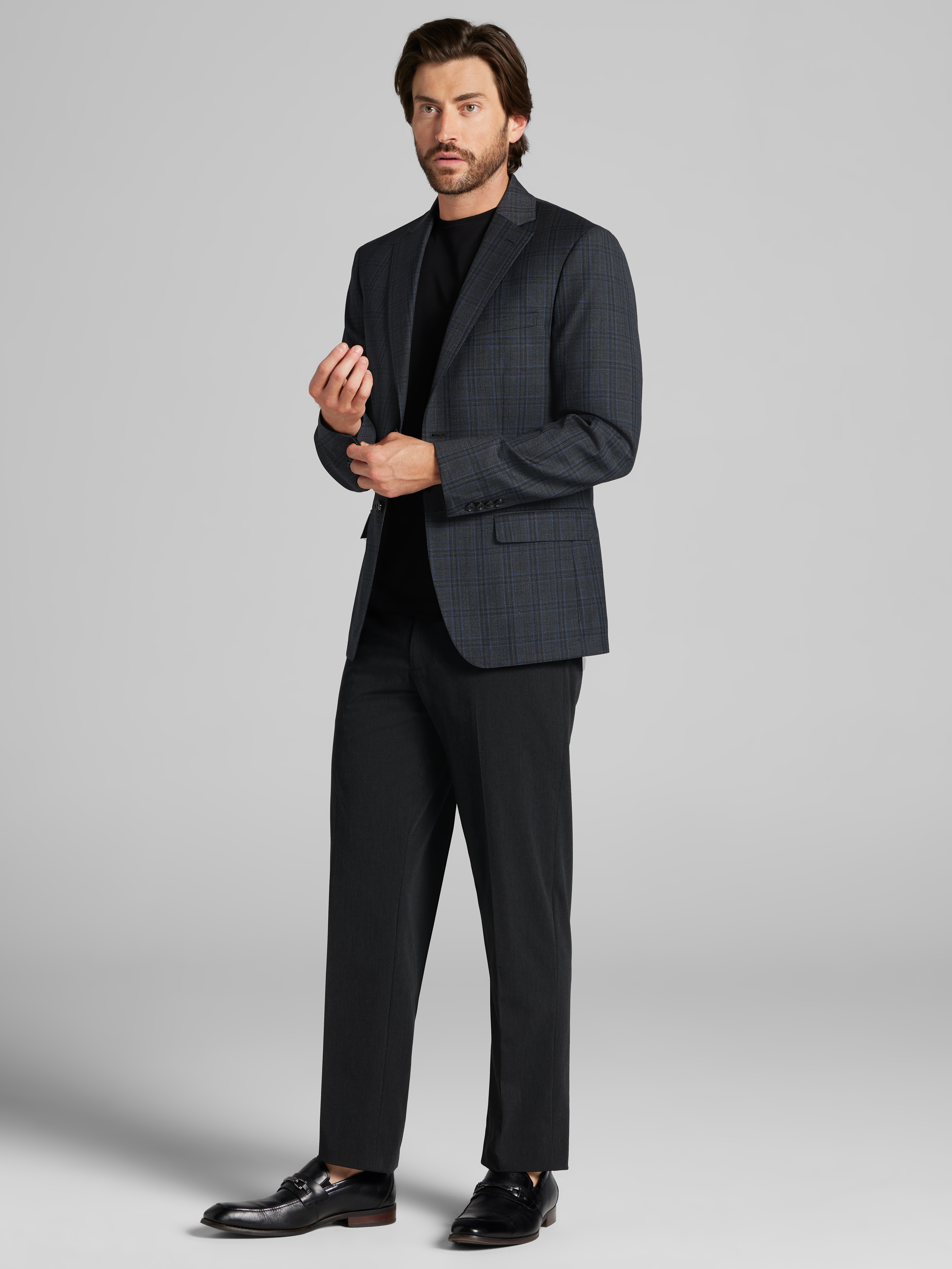 Slim Fit Plaid Sport Coat