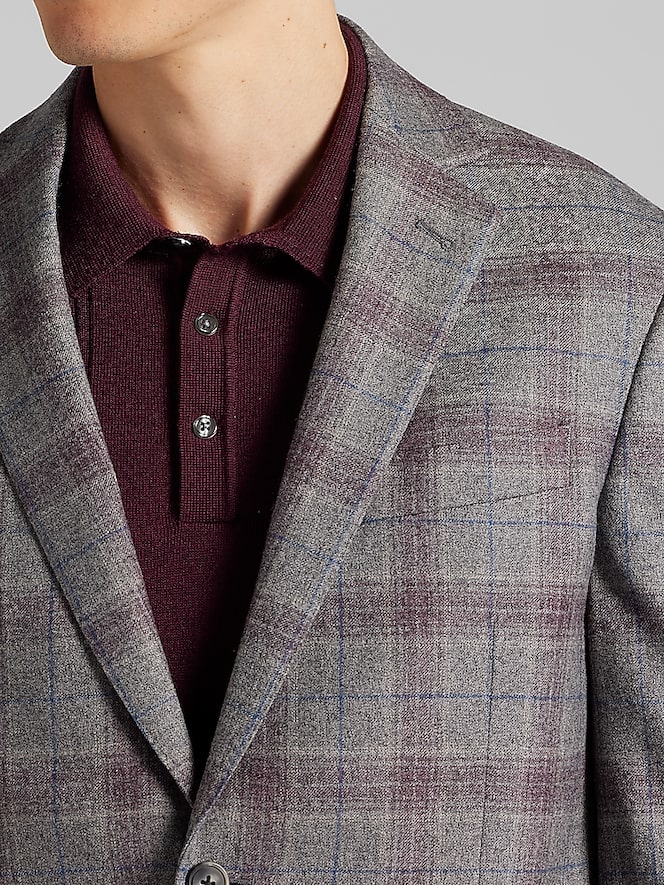 Joseph Abboud Modern Fit Plaid Sport Coat