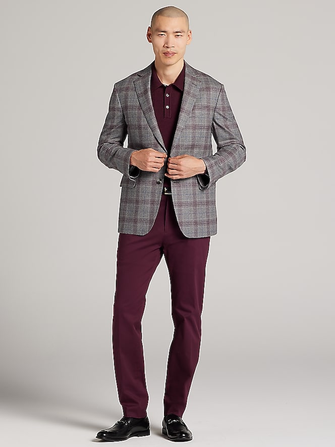 Joseph Abboud Modern Fit Plaid Sport Coat