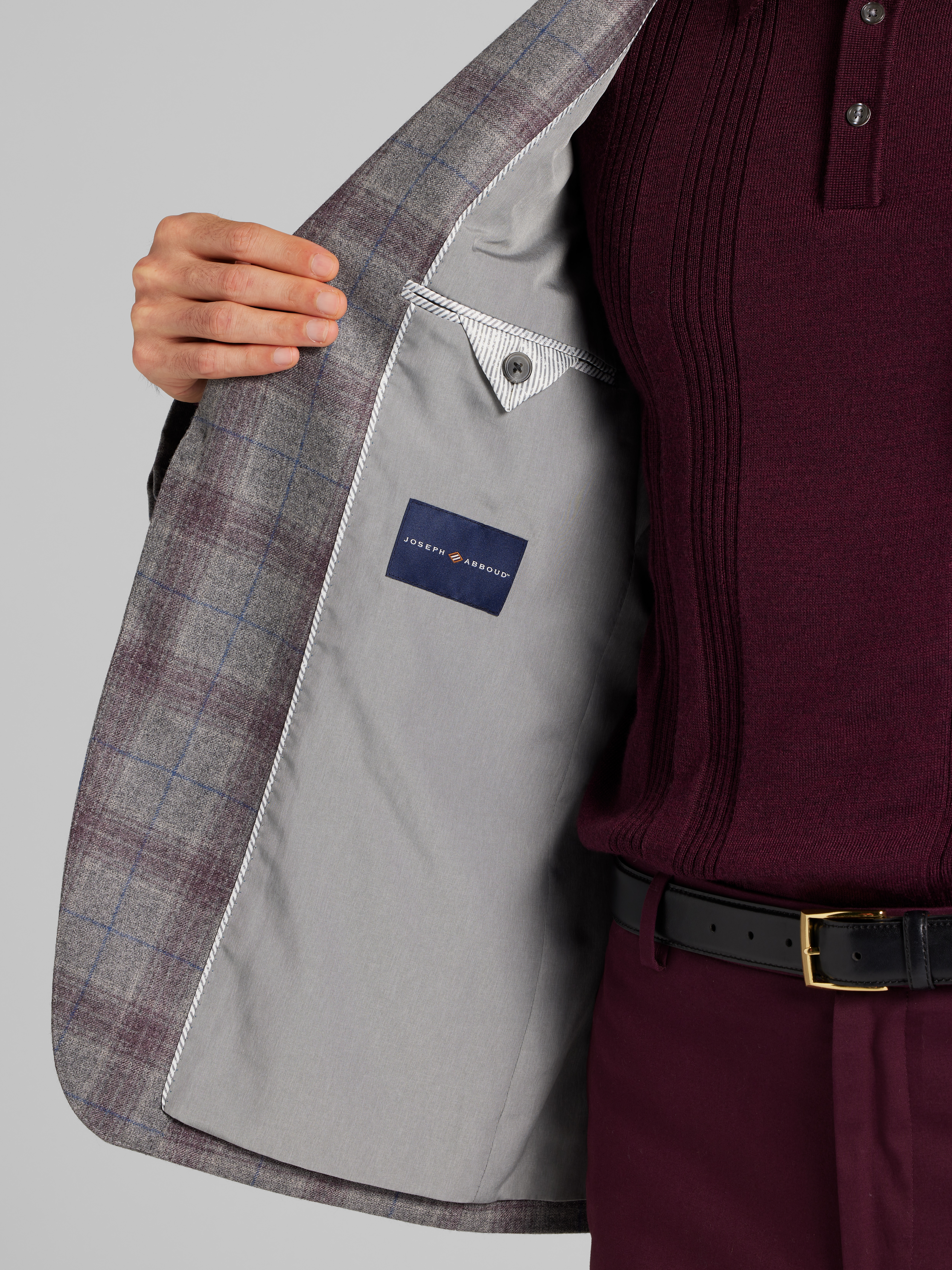 Modern Fit Wool Plaid Sport Coat