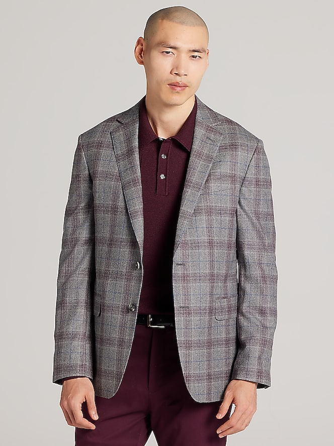 Joseph Abboud Modern Fit Plaid Sport Coat
