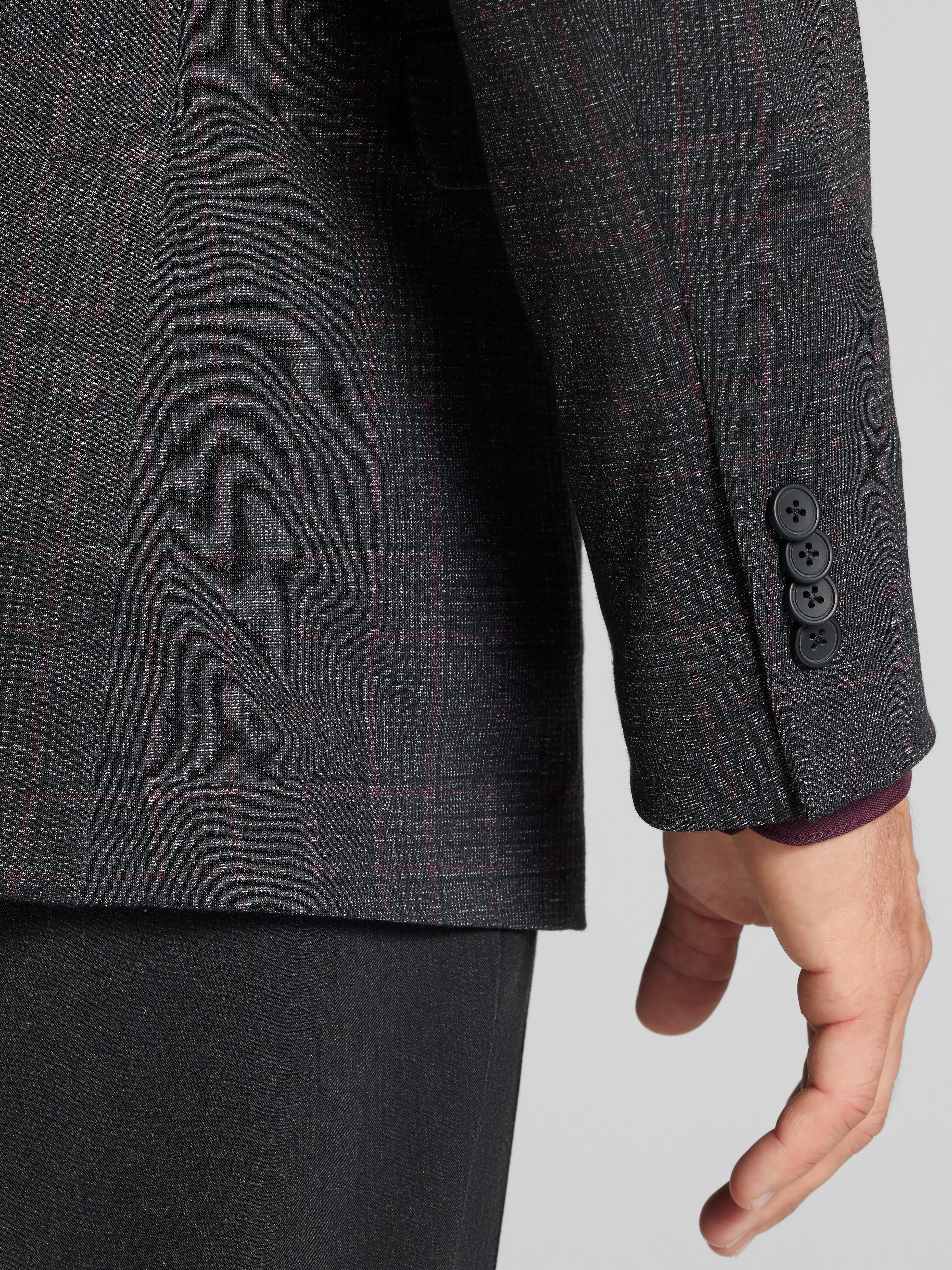 Slim Fit Plaid Sports Coat