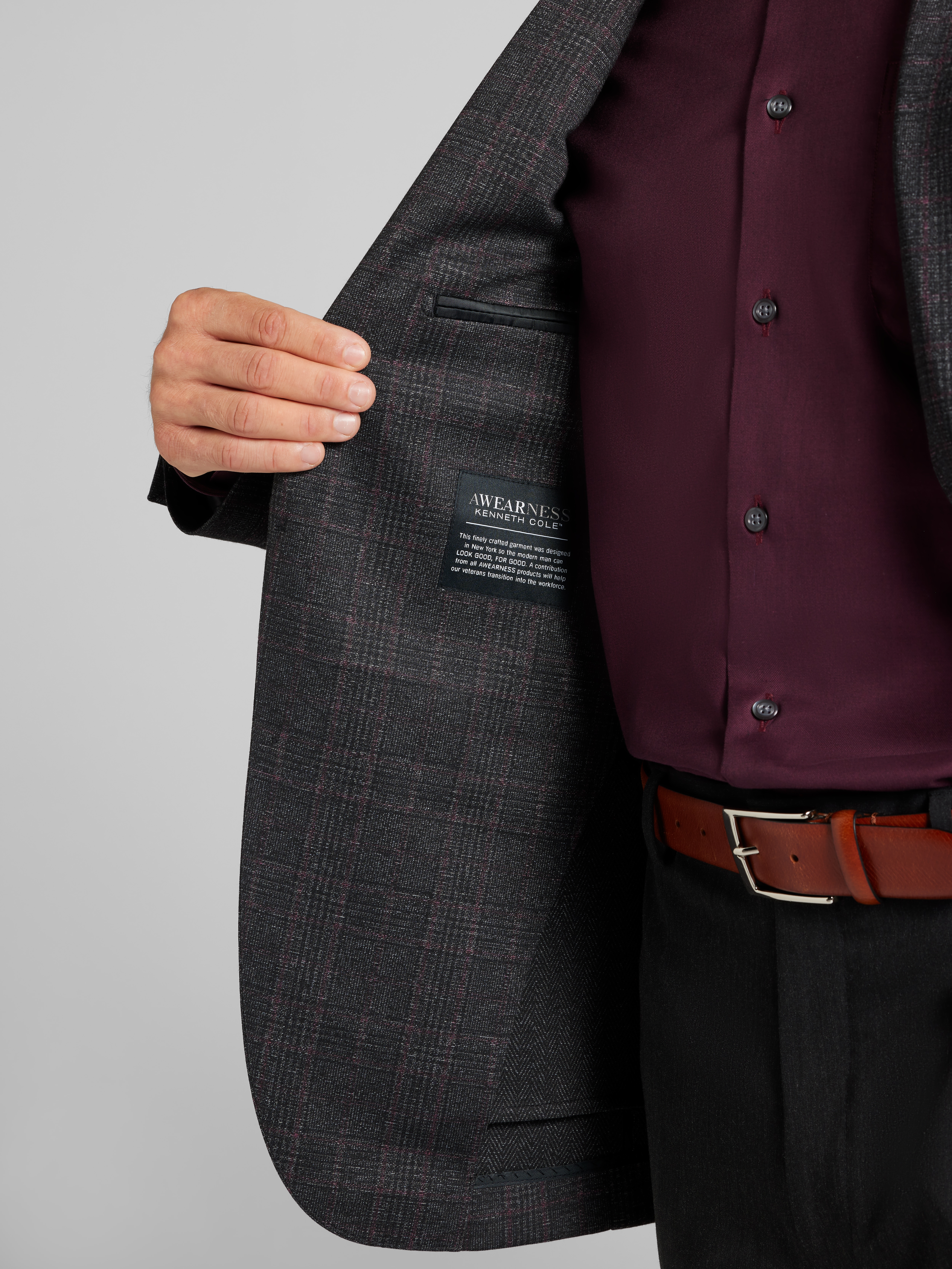 Slim Fit Plaid Sports Coat