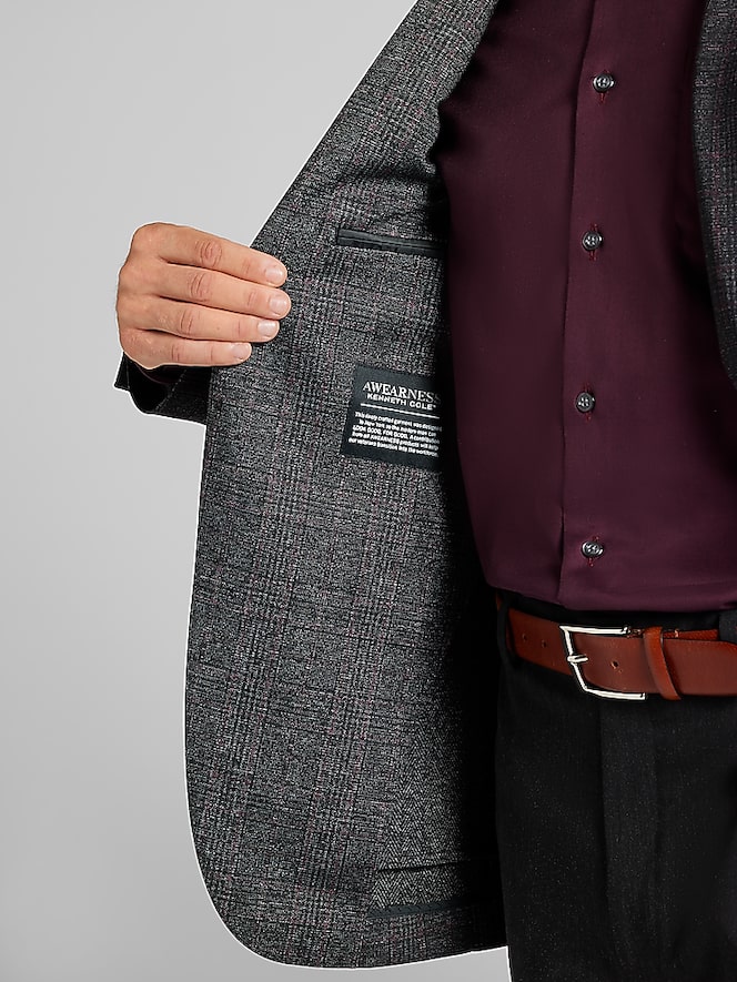 Awearness Kenneth Cole Slim Fit Plaid Sports Coat