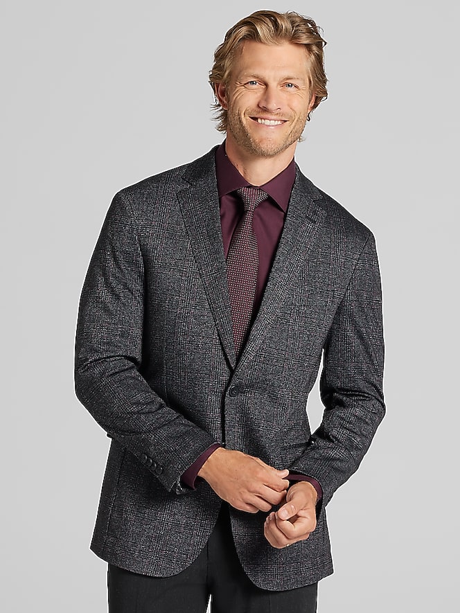 Awearness Kenneth Cole Slim Fit Plaid Sports Coat