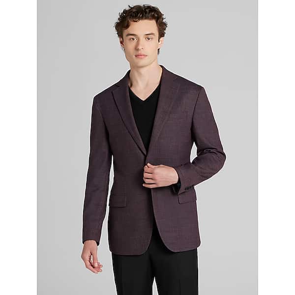 Awearness Kenneth Cole Big & Tall Men's Modern Fit Sport Coat Purple - Size: 52 Regular TMW17KM52207